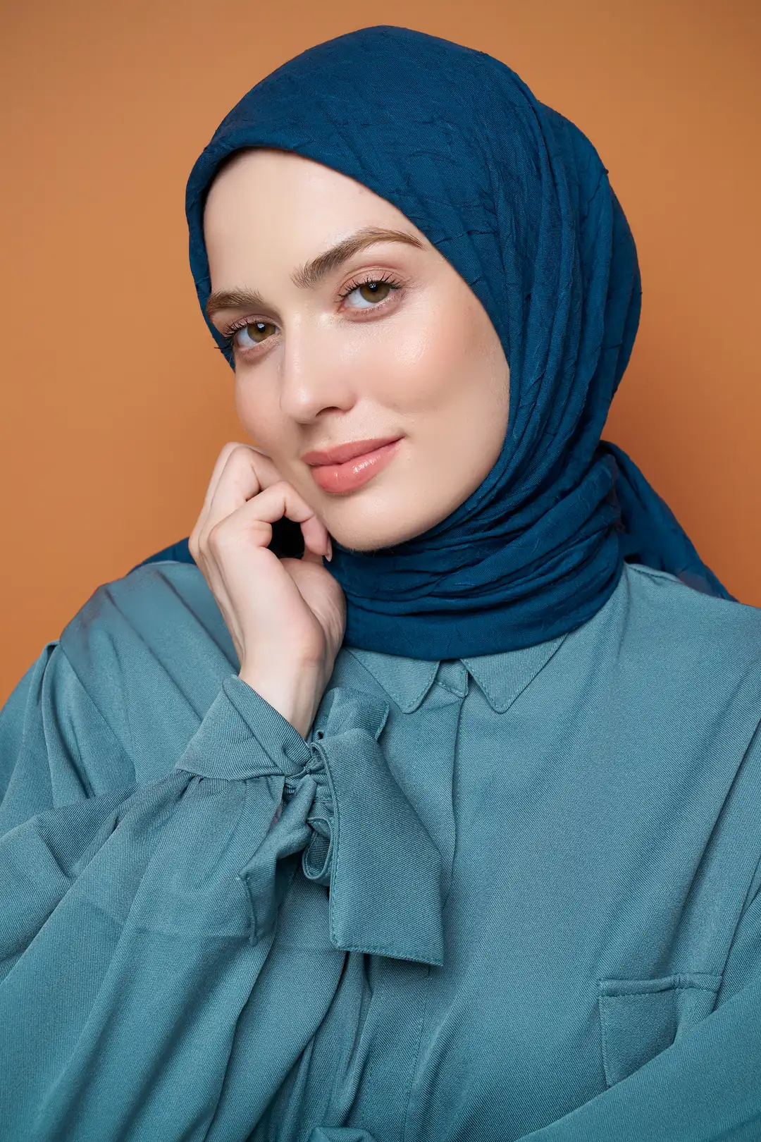 Bambu Kraş Eşarp / Petrol