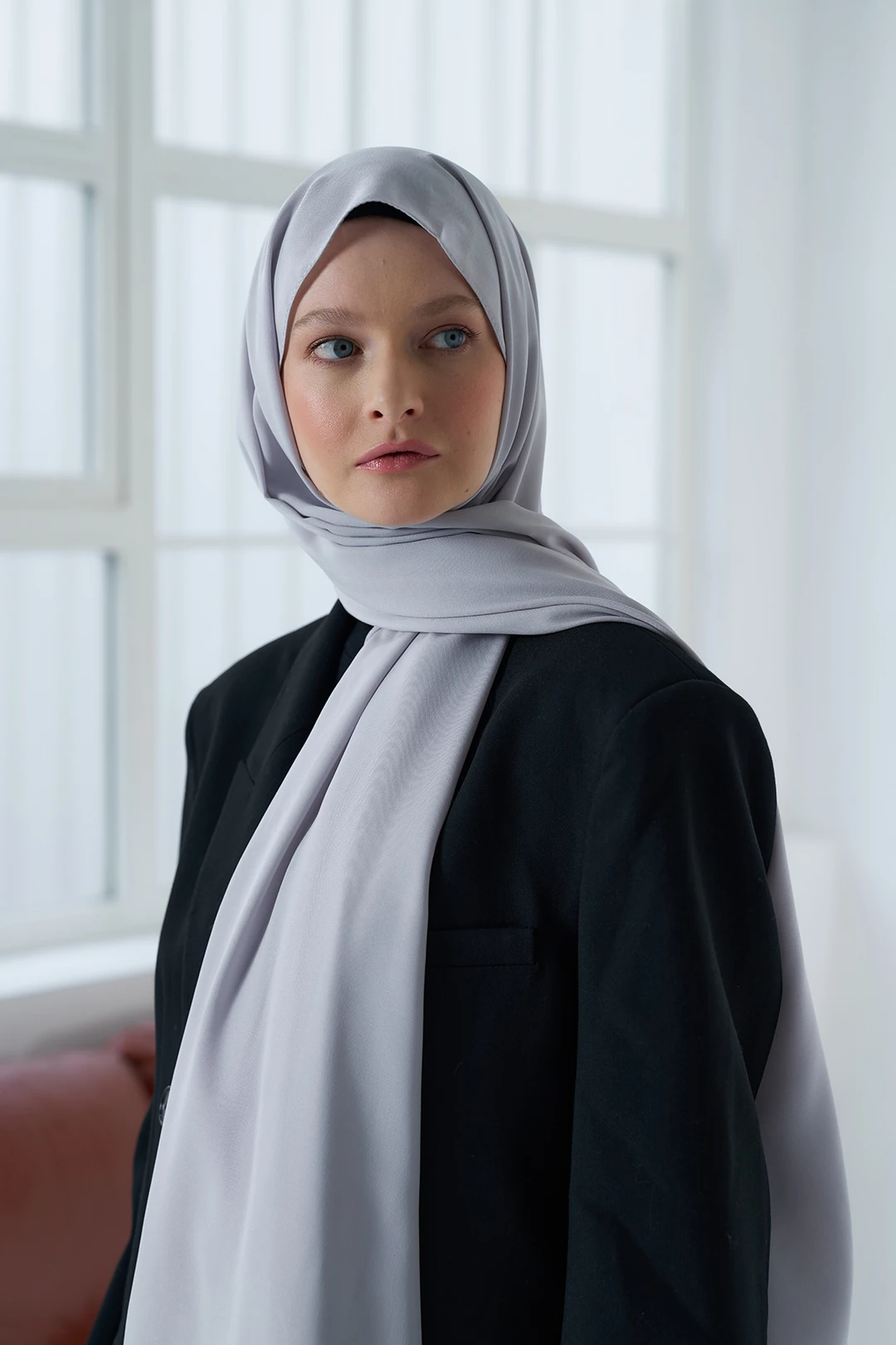 Medine İpeği Şal / Gümüş