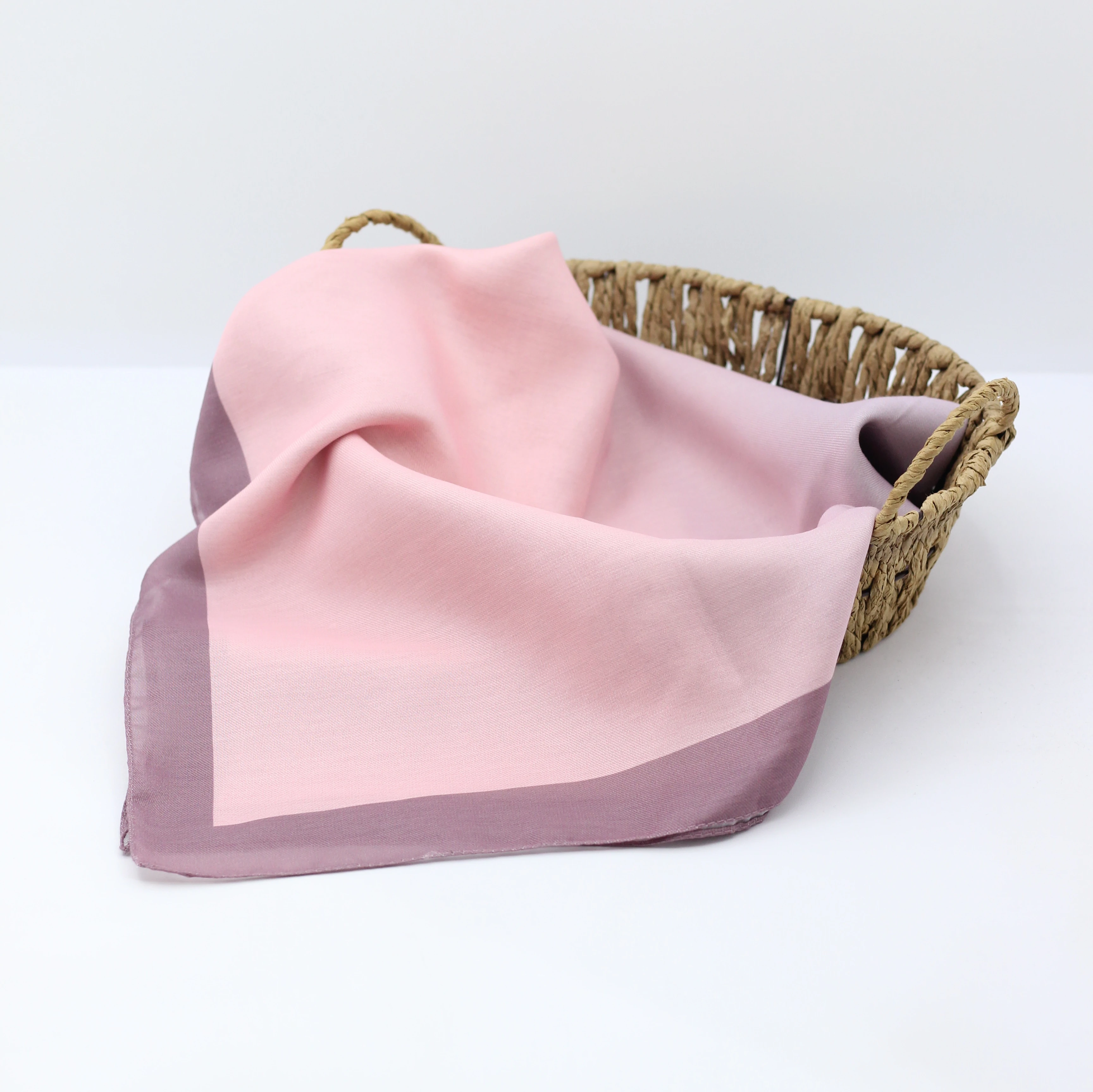 Pamuklu Soft Eşarp / Açık Gri - Pembe