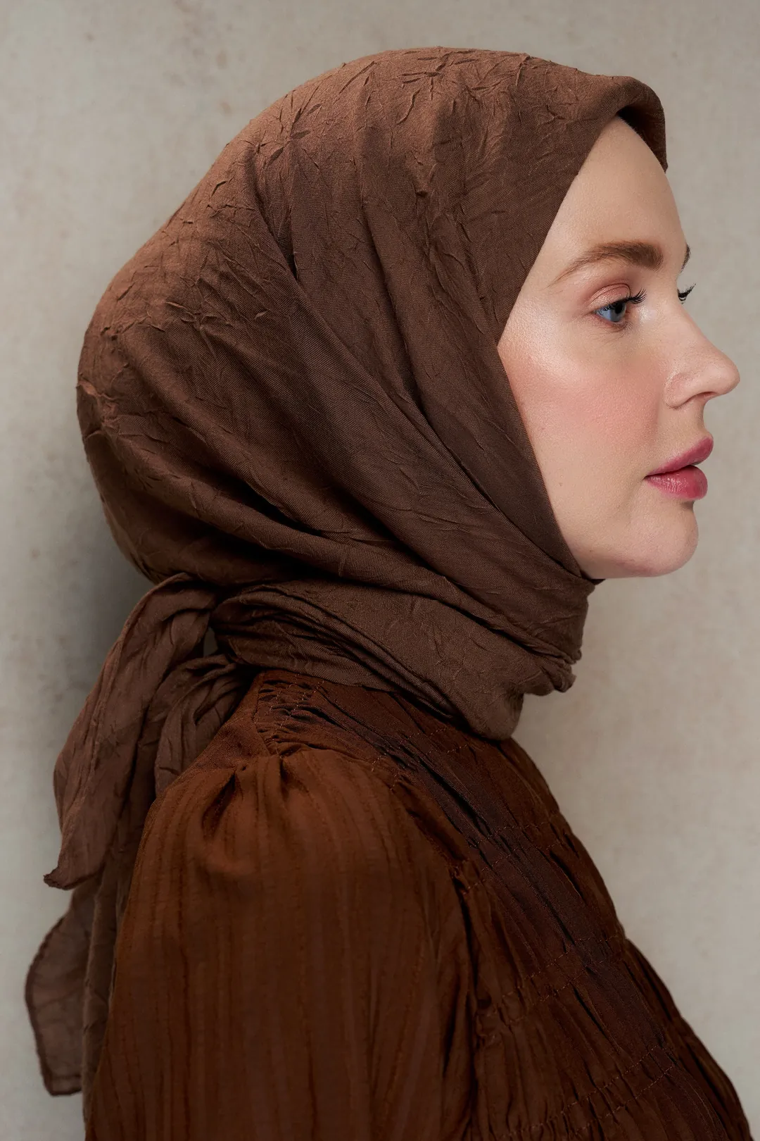 Bambu Kraş Eşarp / Kahverengi