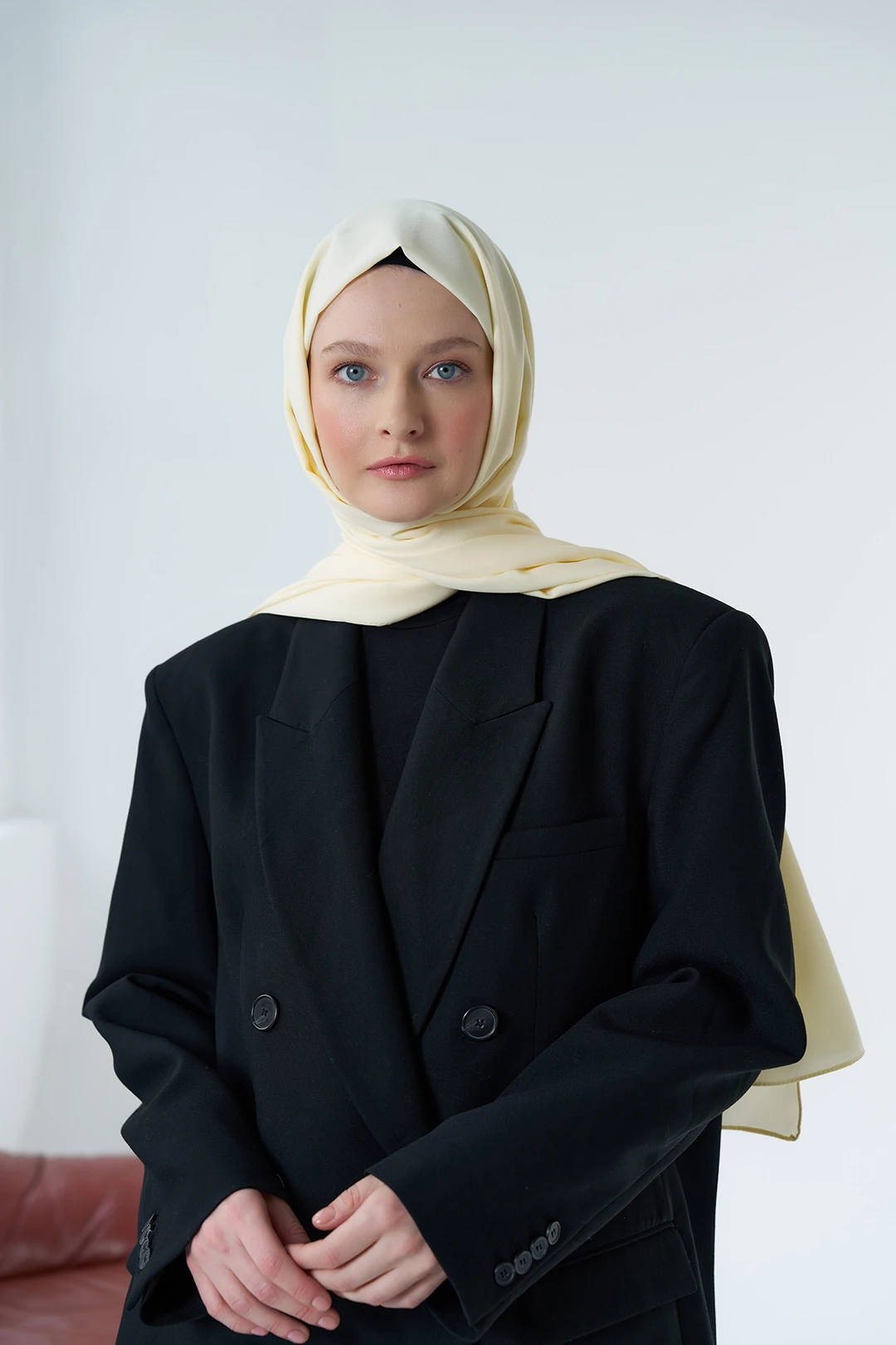 Medine İpeği Şal / Krem