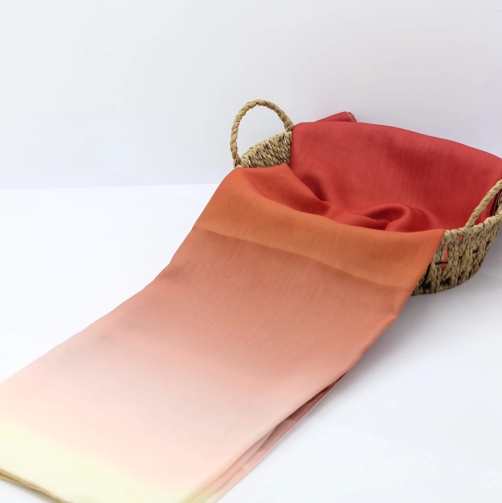 Pamuklu Soft Şal / Turuncu - Açık Sarı