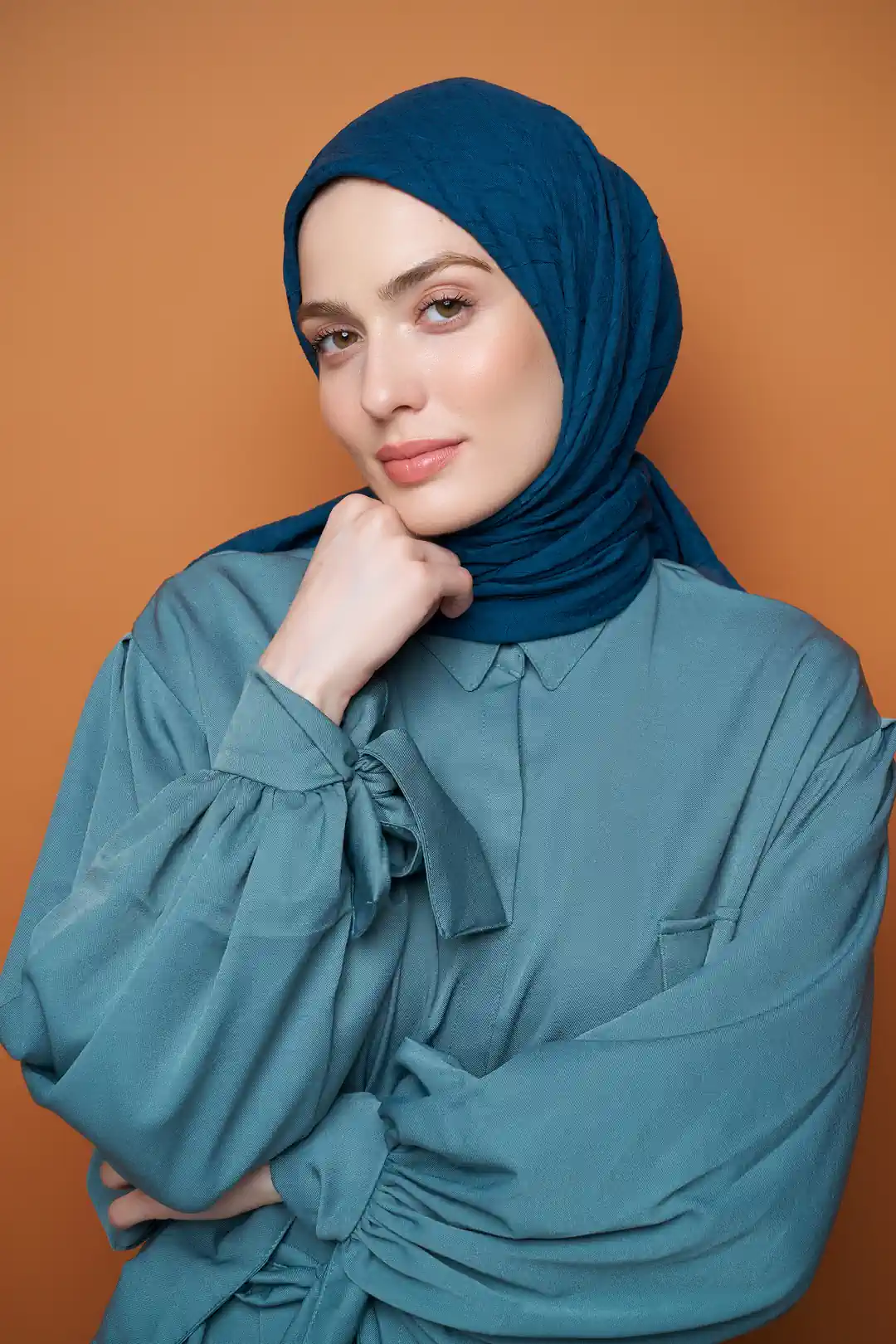 Bambu Kraş Eşarp / Petrol