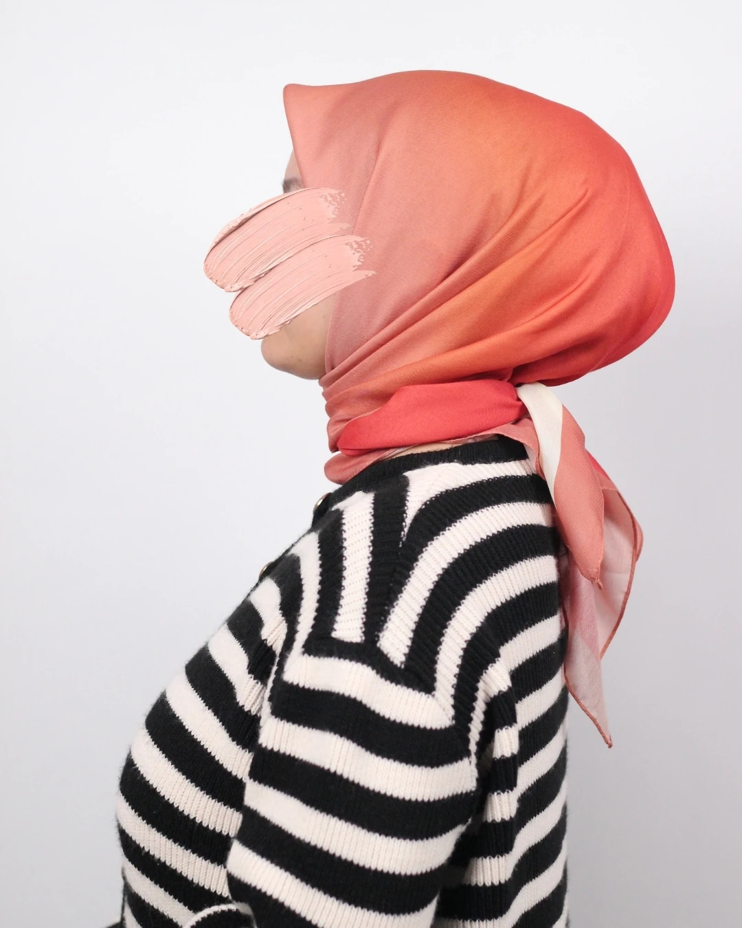 Pamuklu Soft Eşarp / Turuncu - Açık Sarı 