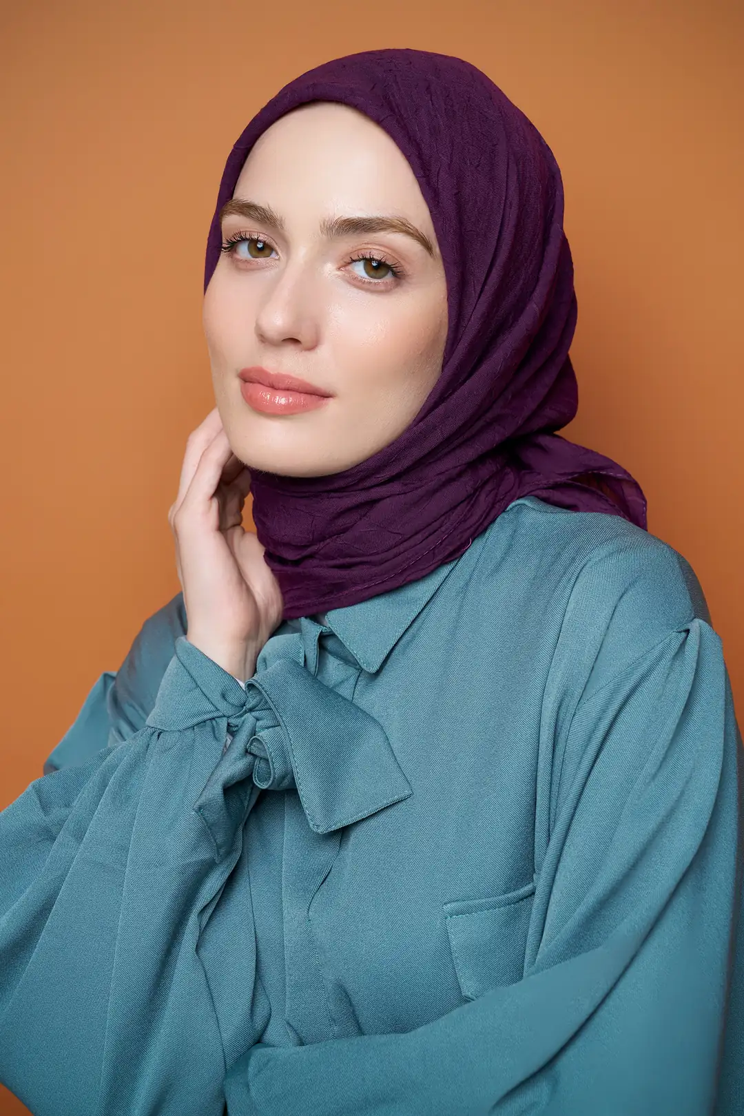 Bambu Kraş Eşarp / Mürdüm