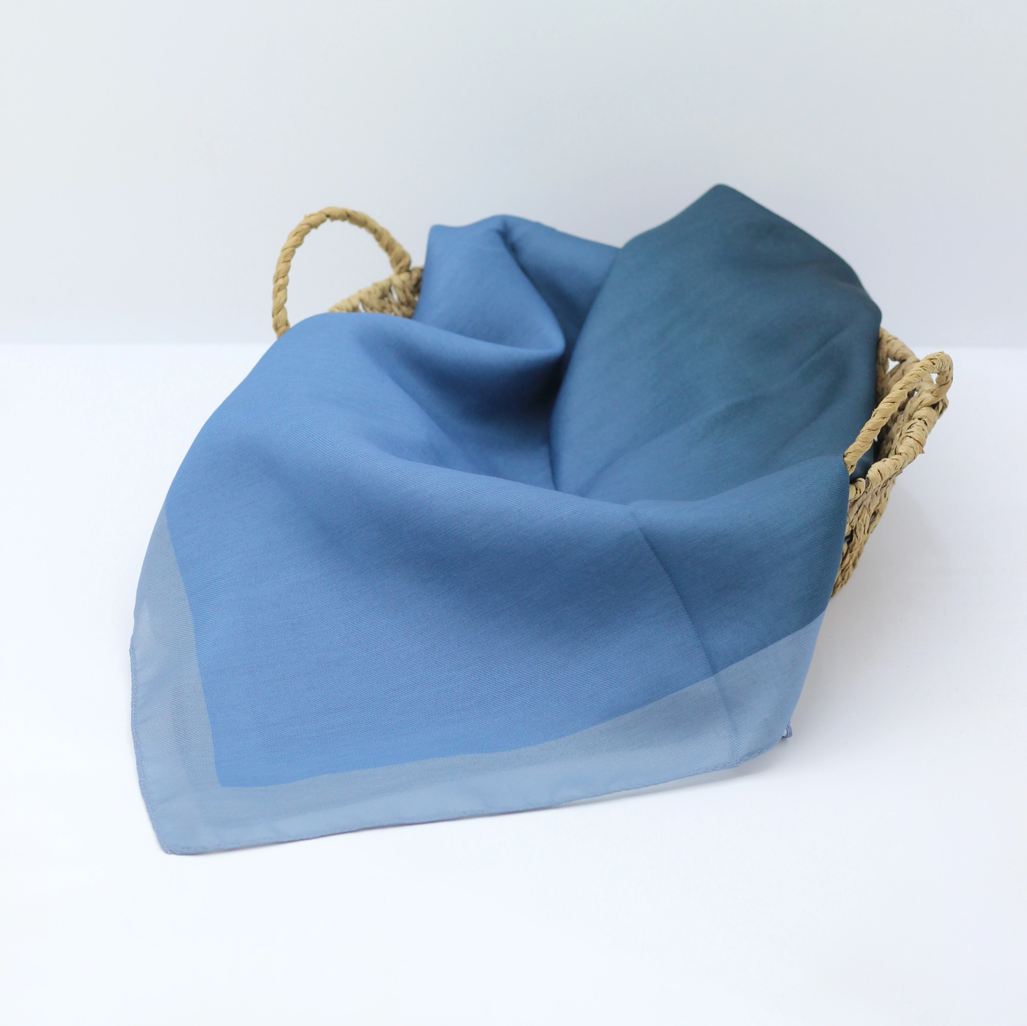 Pamuklu Soft Eşarp / Petrol Mavi-Siyah