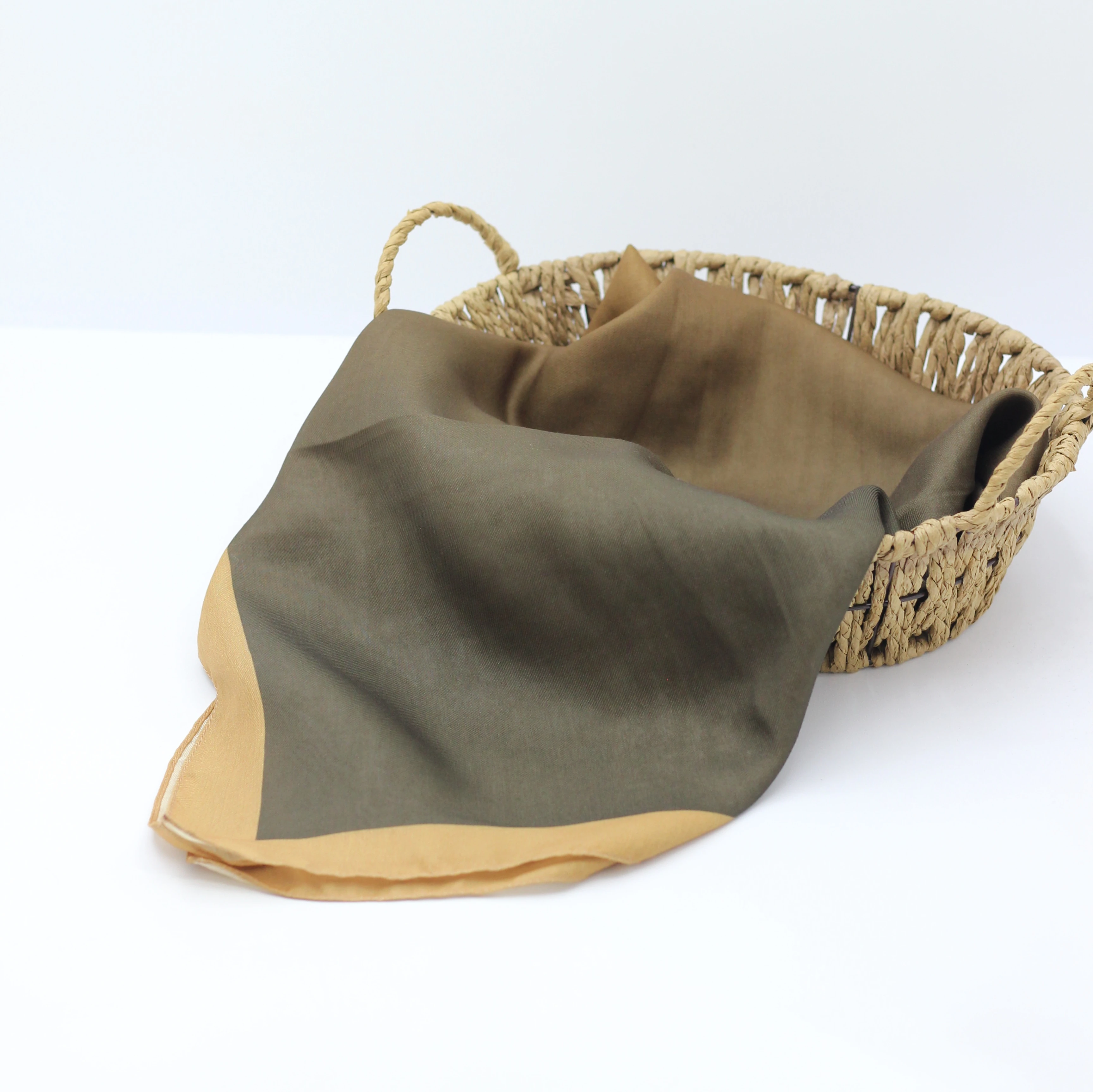 Pamuklu Soft Eşarp / Koyu Kahve-Sarı