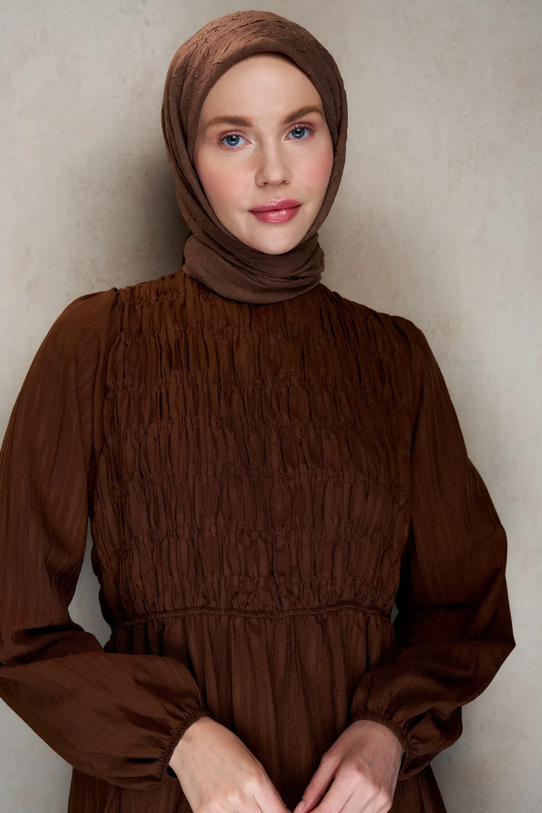 Bambu Kraş Eşarp / Kahverengi