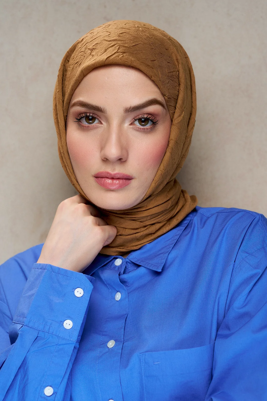 Bambu Kraş Eşarp / Karamel