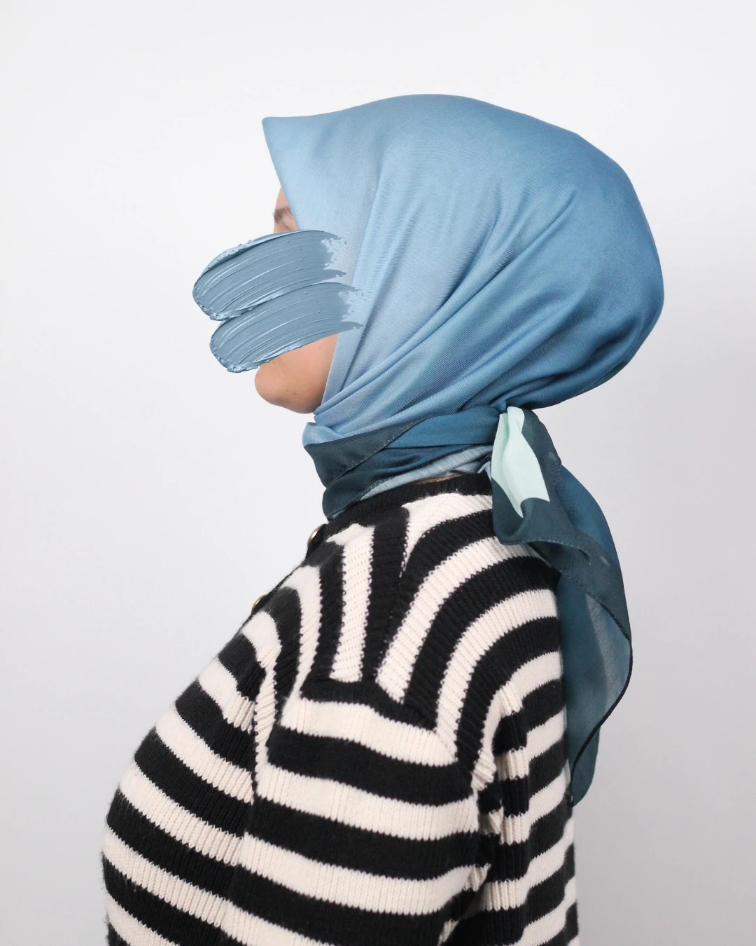 Pamuklu Soft Eşarp / Petrol Mavi-Su Yeşili