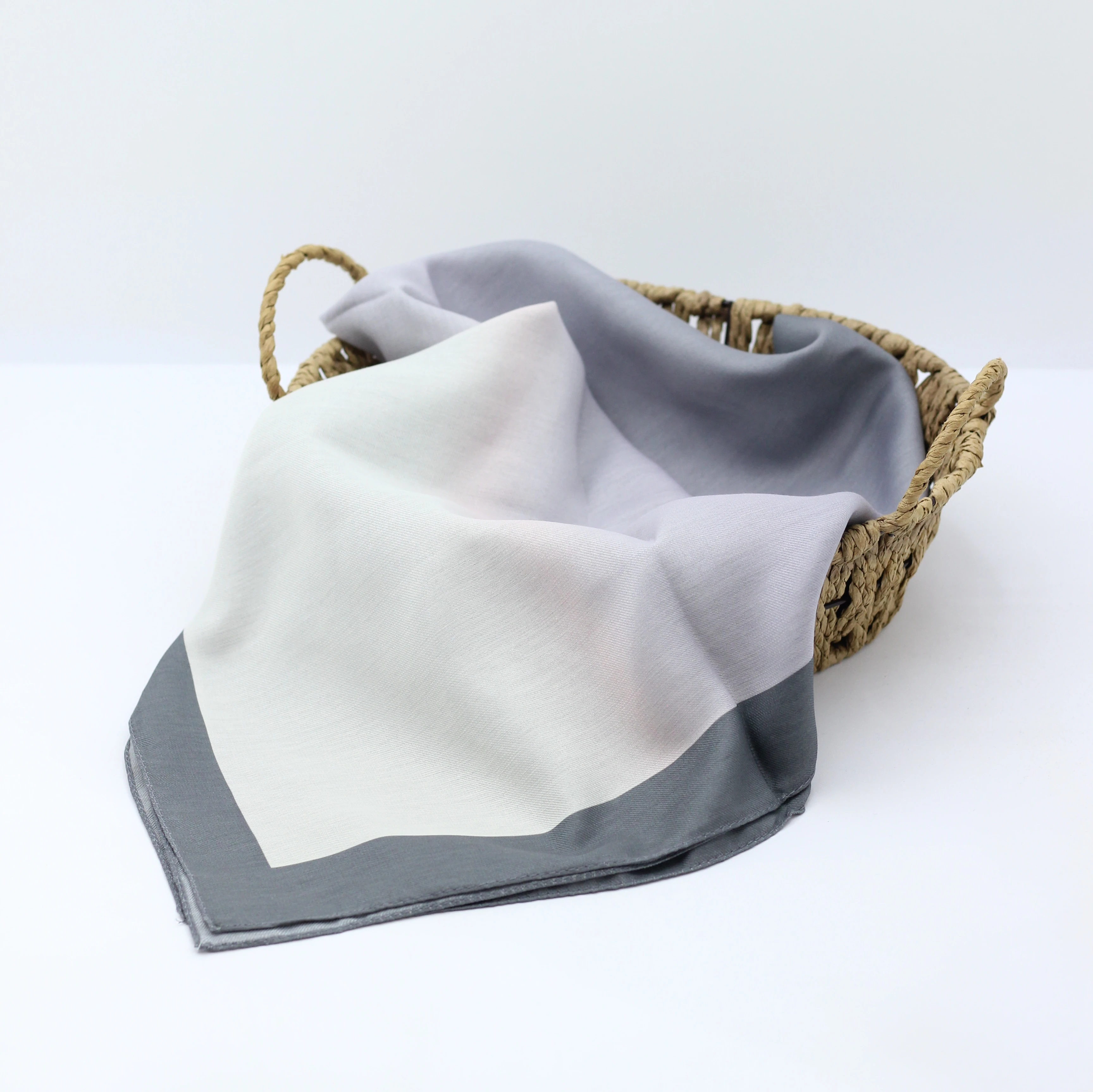 Pamuklu Soft Eşarp / Gri - Açık Sarı