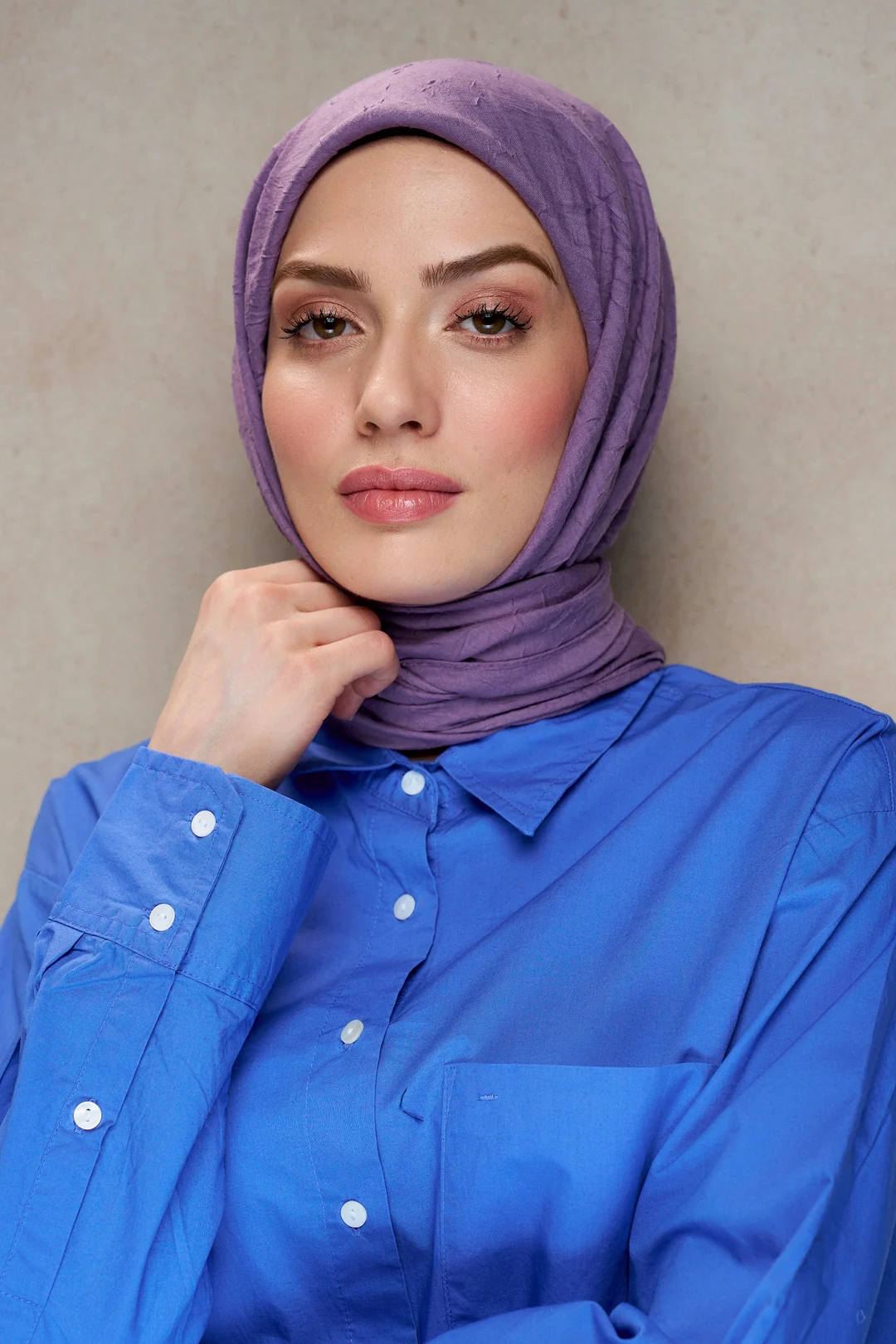 Bambu Kraş Eşarp / Eflatun