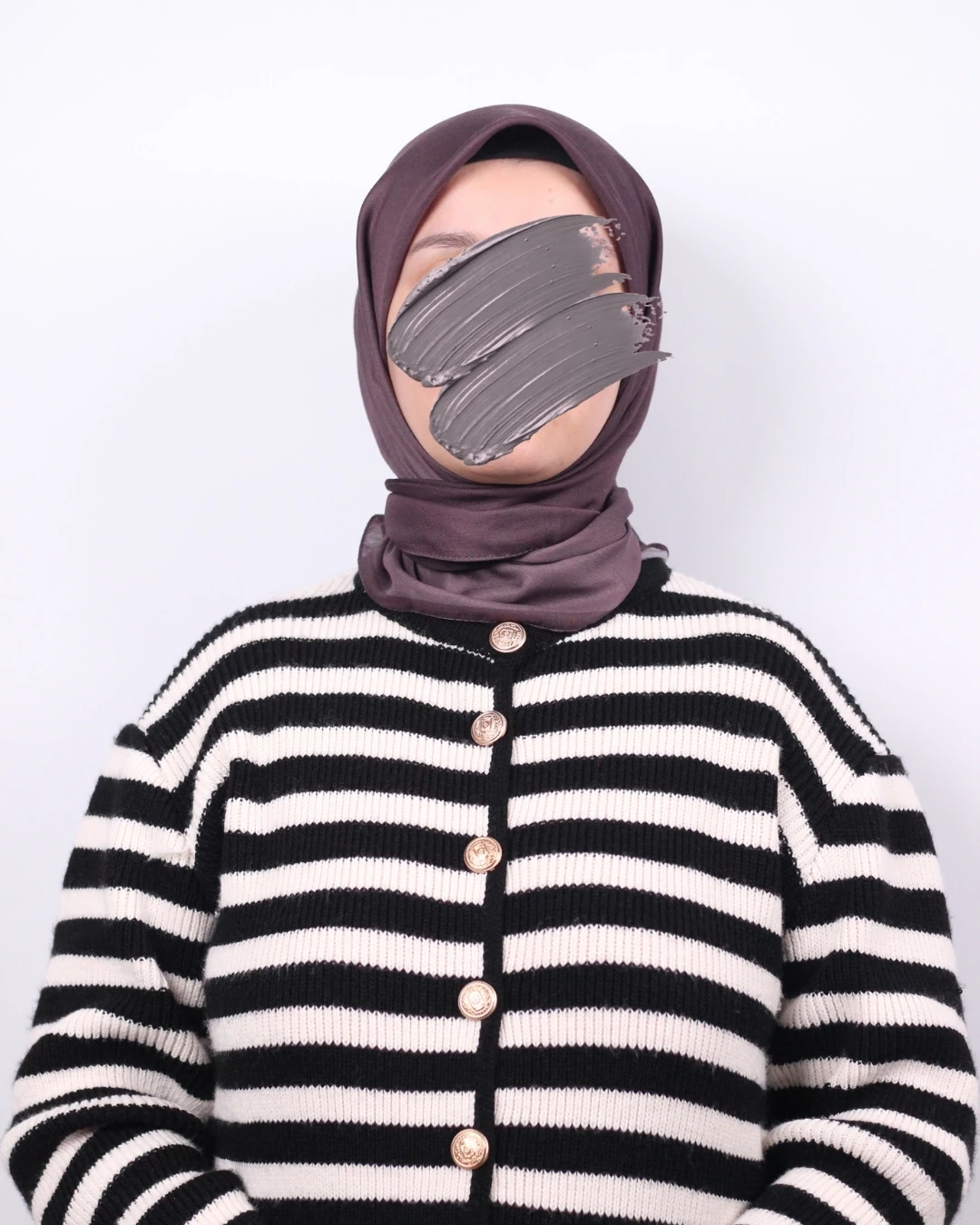 Pamuklu Soft Eşarp / Koyu Mürdüm - Açık Mürdüm