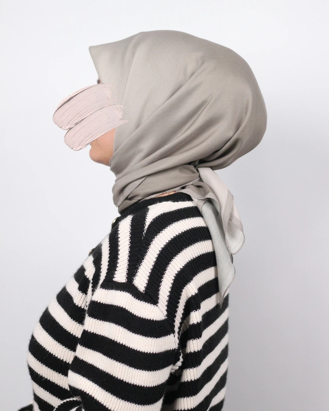 Pamuklu Soft Eşarp / Vizon - Krem