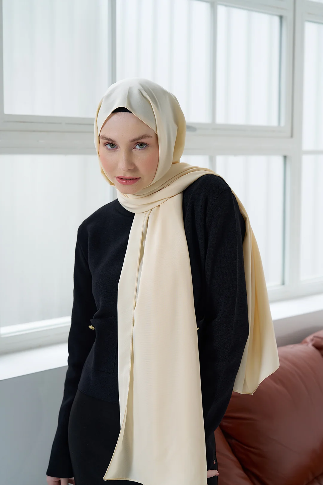 Medine İpeği Şal / Bej