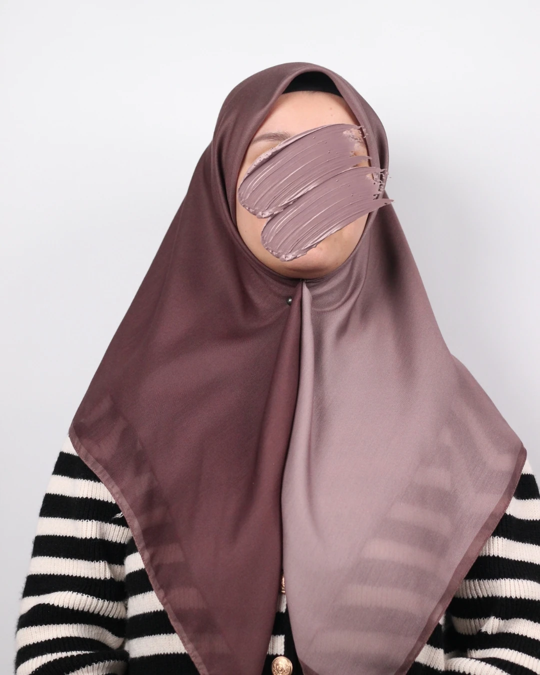 Pamuklu Soft Eşarp / Bordo - Gül Kurusu