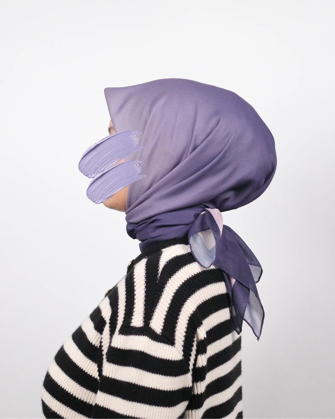 Pamuklu Soft Eşarp / Mor-Pembe