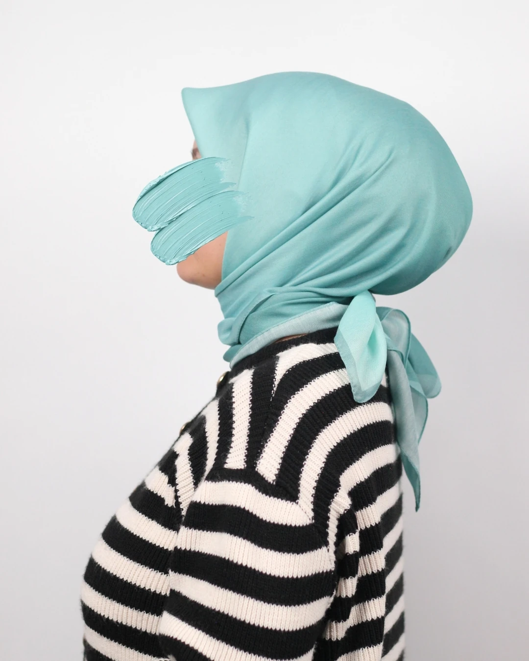 Pamuklu Soft Eşarp / Deniz Yeşili - Su Yeşili