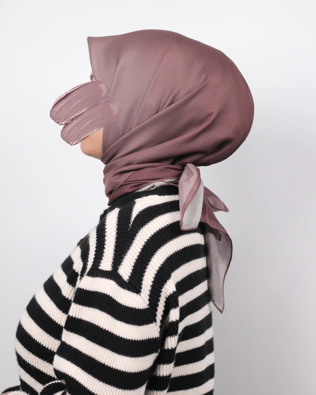 Pamuklu Soft Eşarp / Bordo - Gül Kurusu