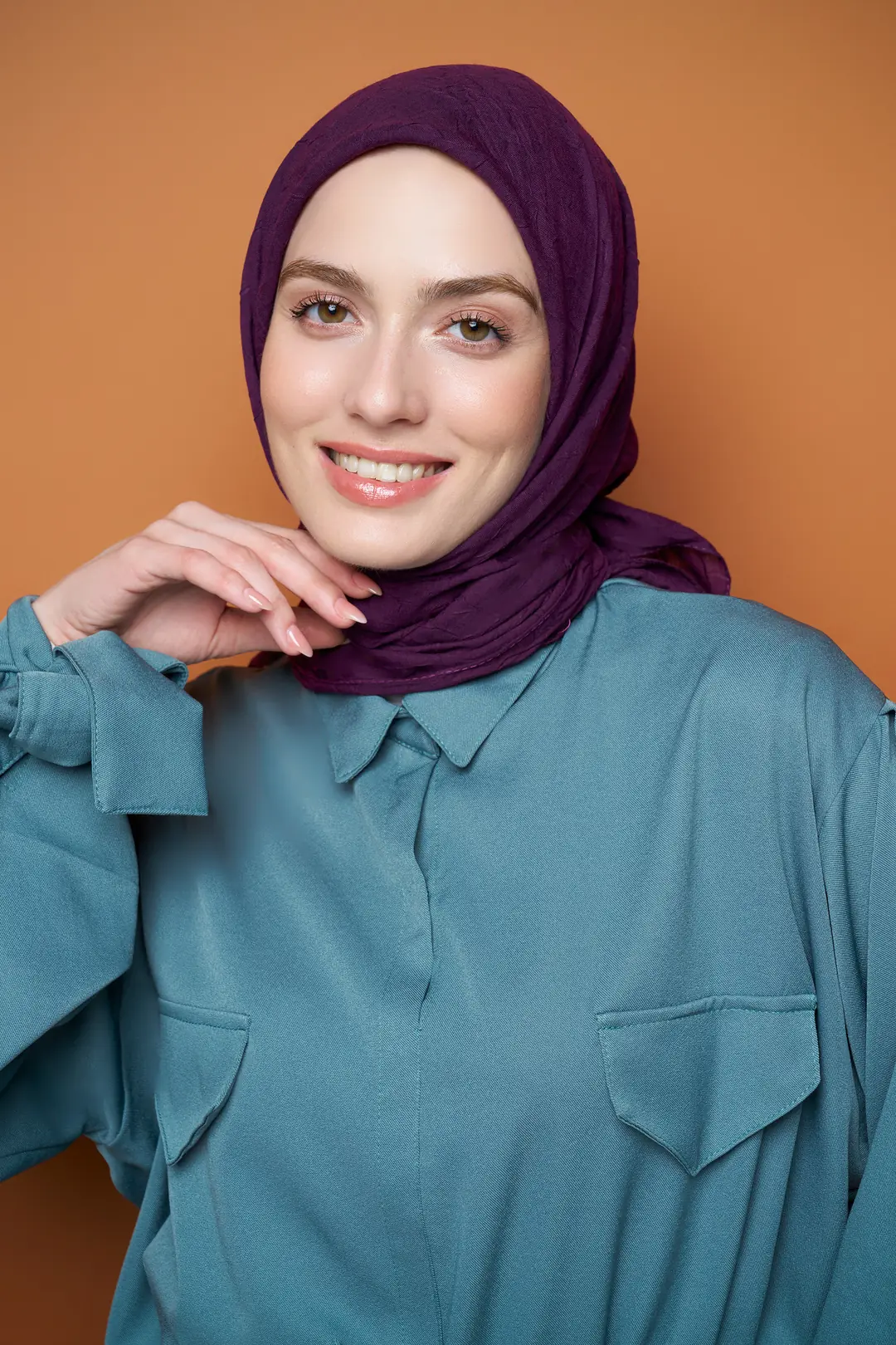 Bambu Kraş Eşarp / Mürdüm