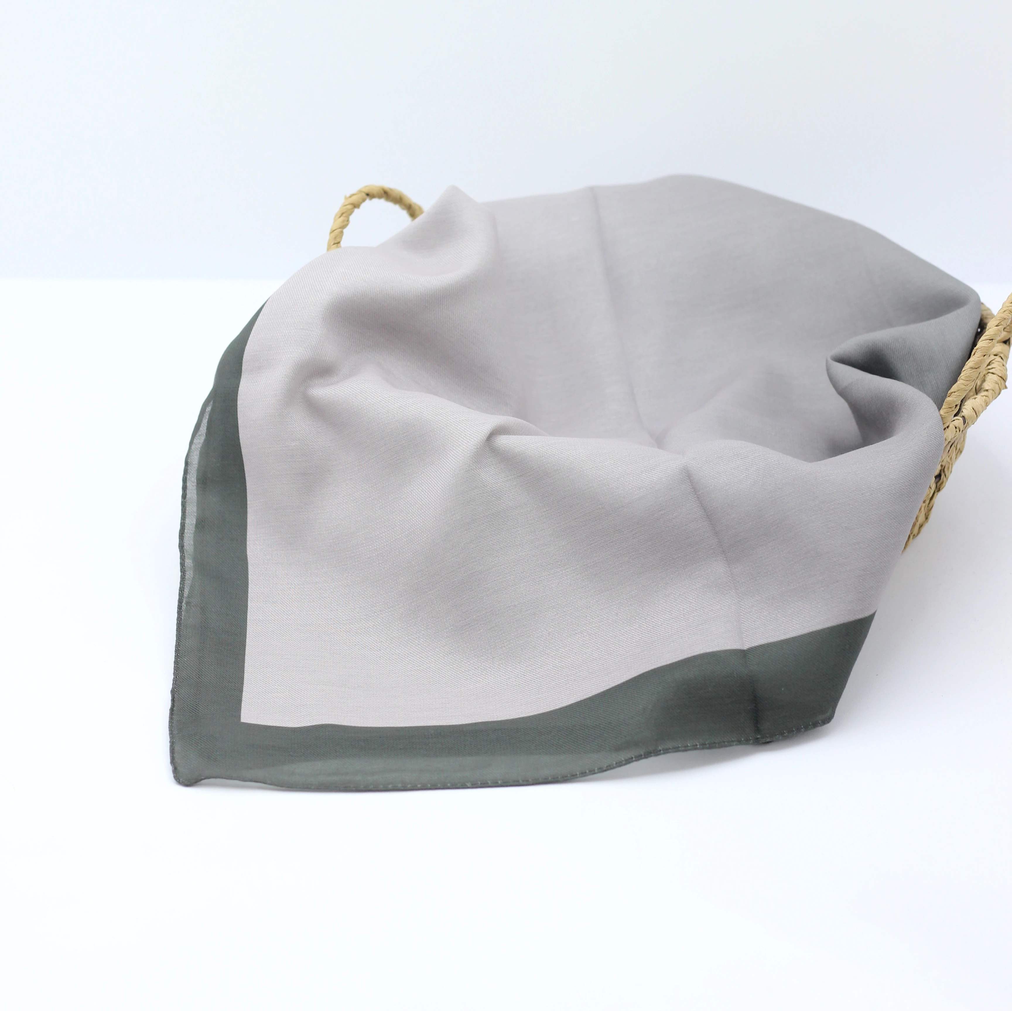 Pamuklu Soft Eşarp / Koyu Yeşil - Açık Sarı