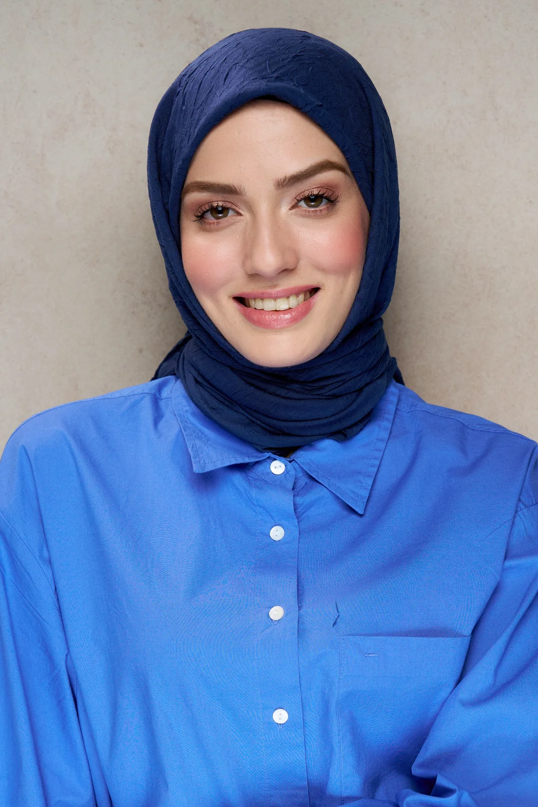 Bambu Kraş Eşarp / Lacivert