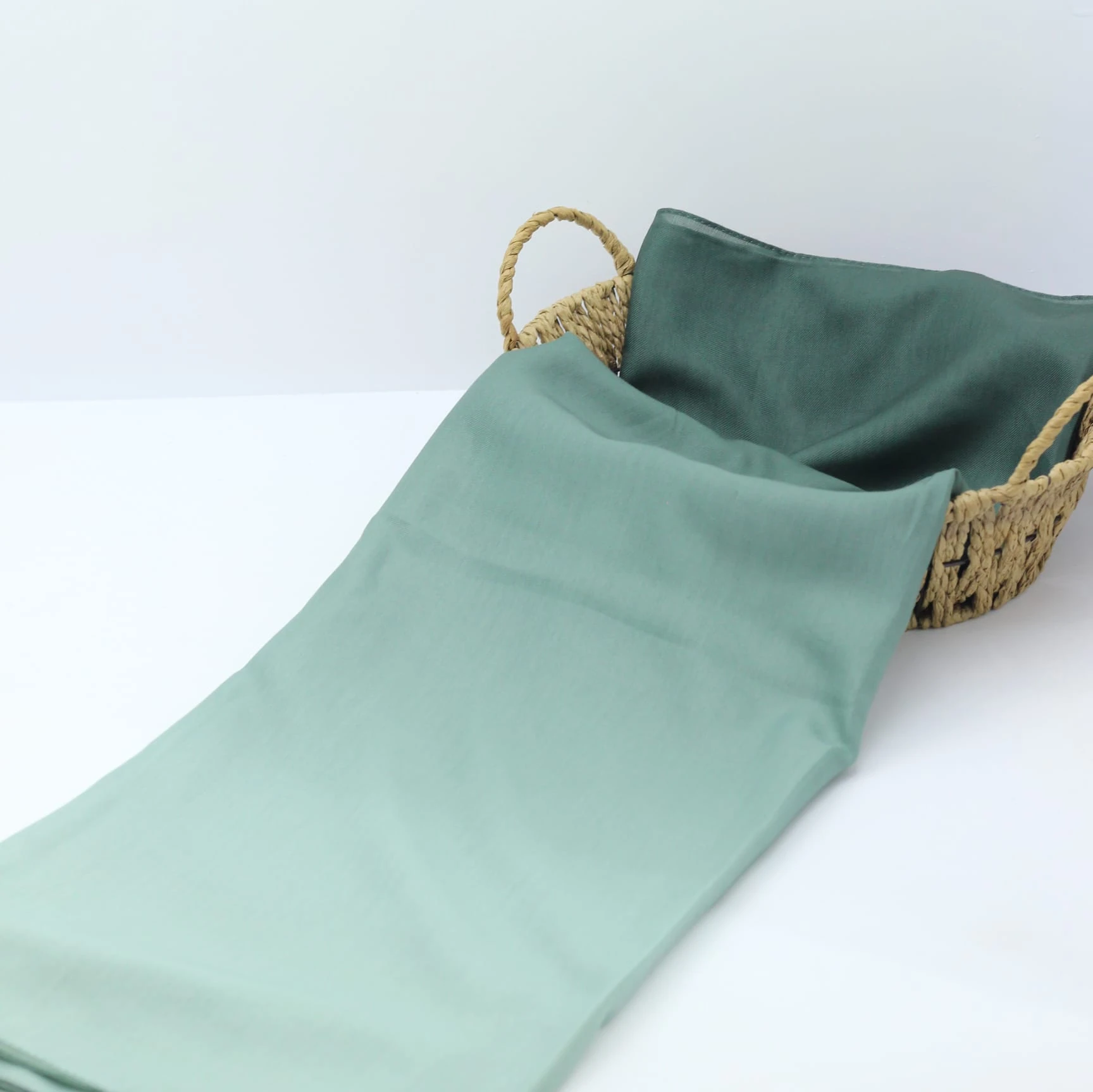 Pamuklu Soft Şal / Koyu Yeşil-Su Yeşili