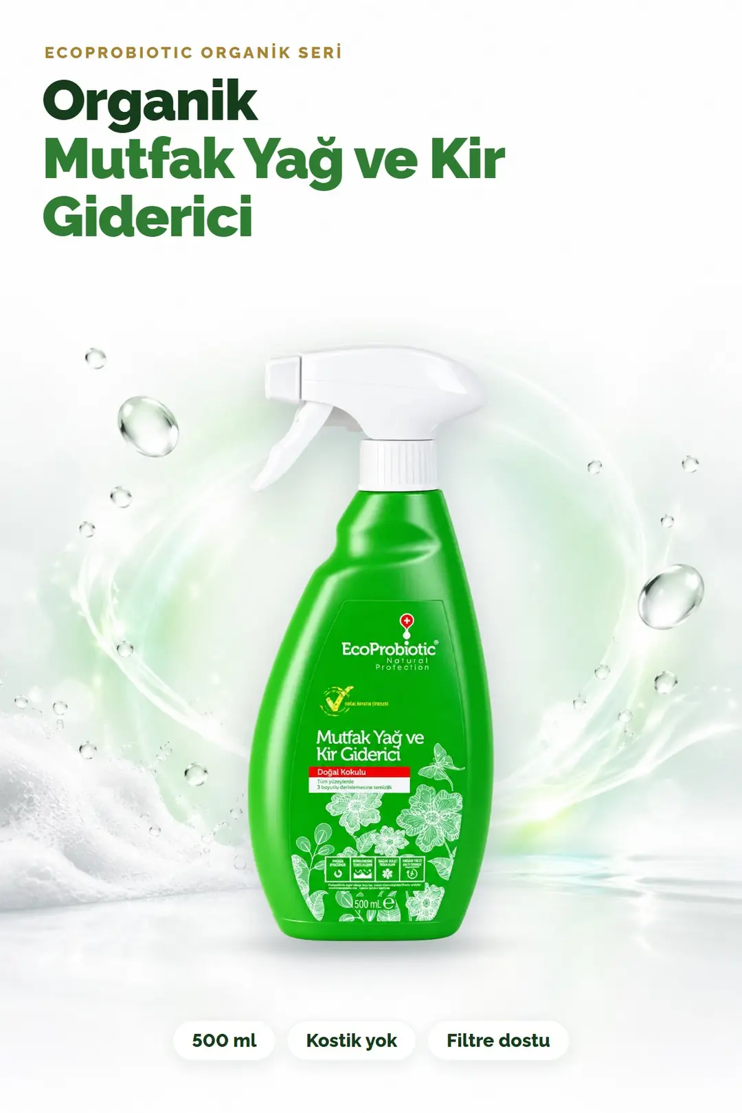 Organik Mutfak Yağ ve Kir Giderici 500 ml