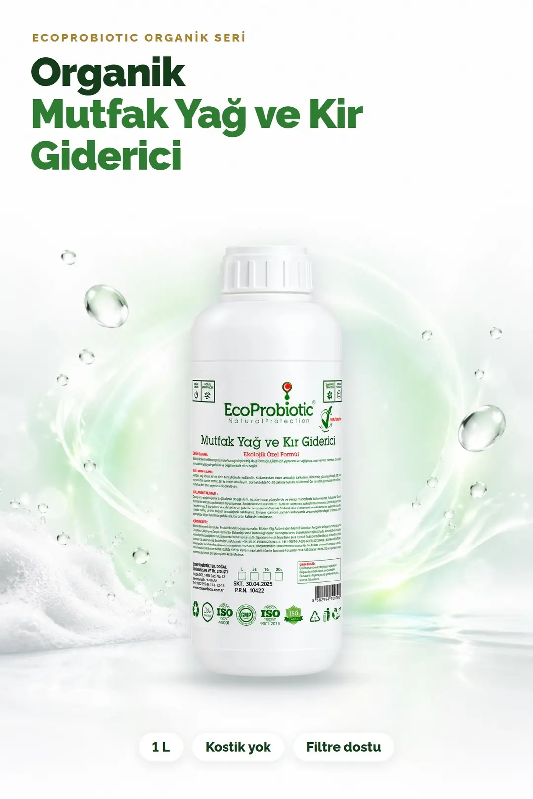 Organik Mutfak Yağ ve Kir Giderici 1 L