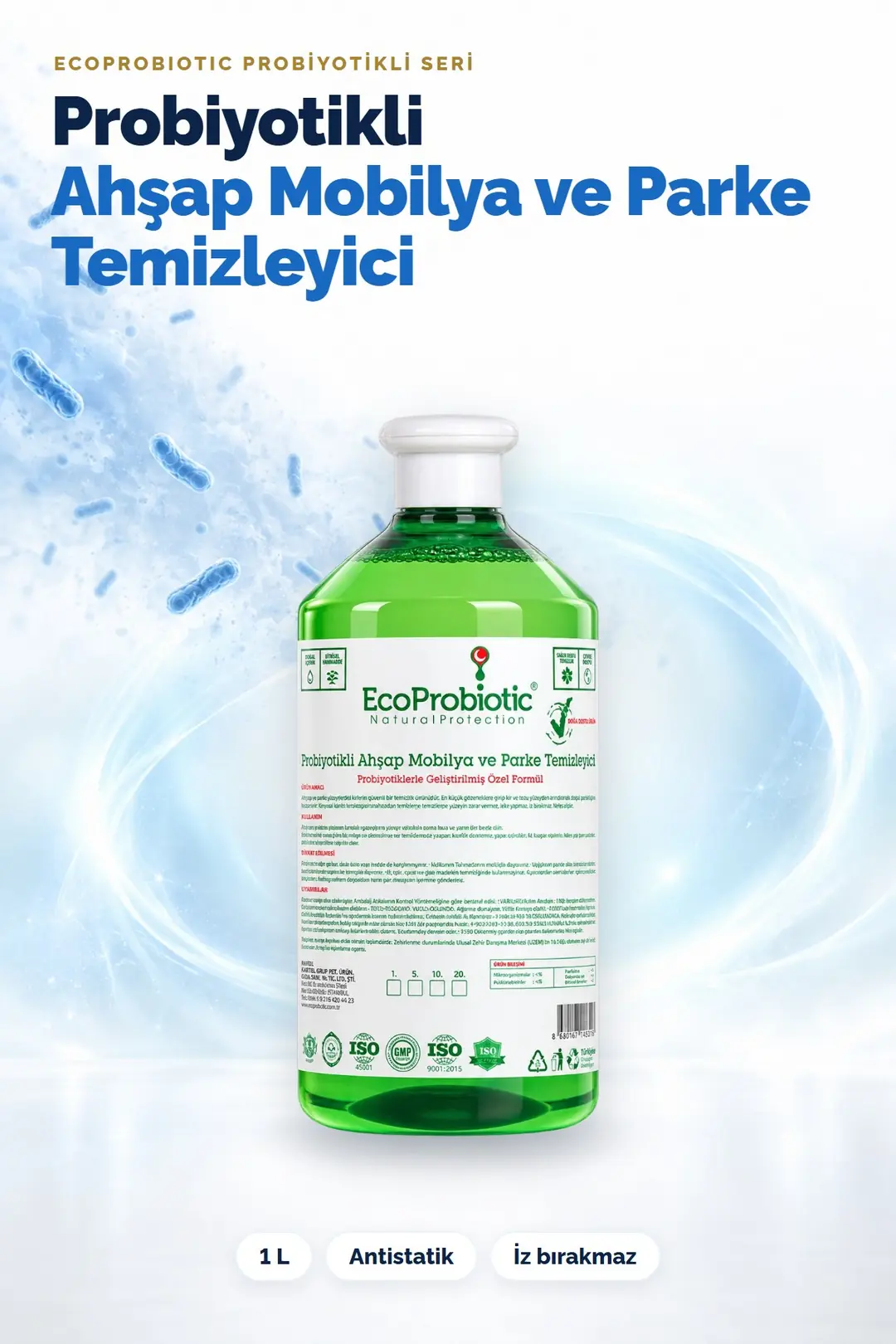 Probiyotikli Ahşap Mobilya ve Parke Temizleyici 1 L