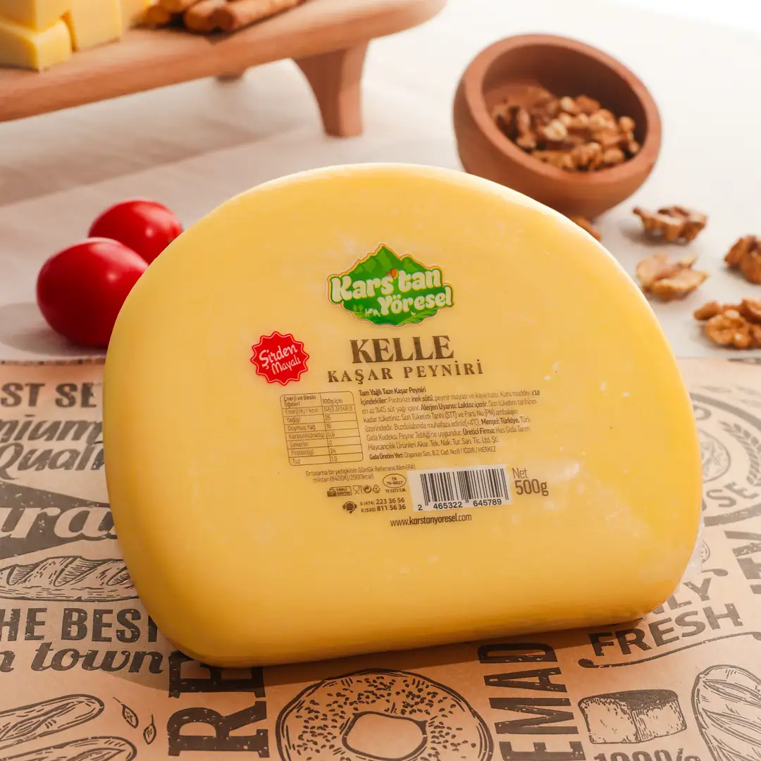Kars Taze Kelle Kaşar Peyniri 500gr
