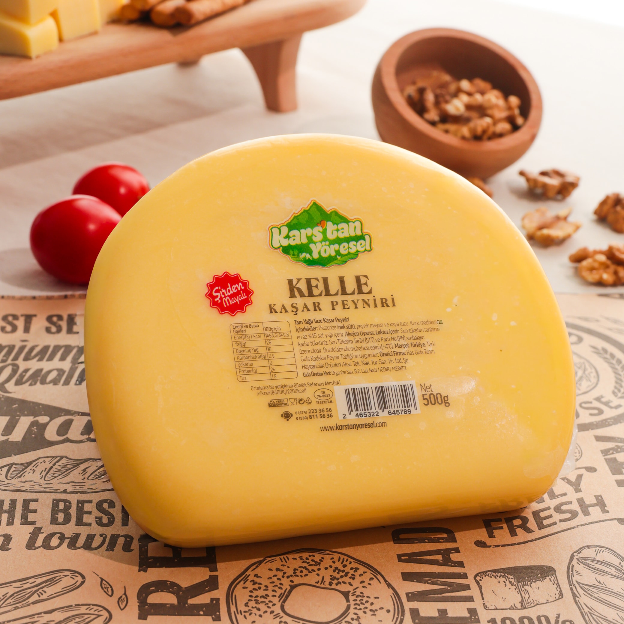 Kars Taze Kelle Kaşar Peyniri - 500gr