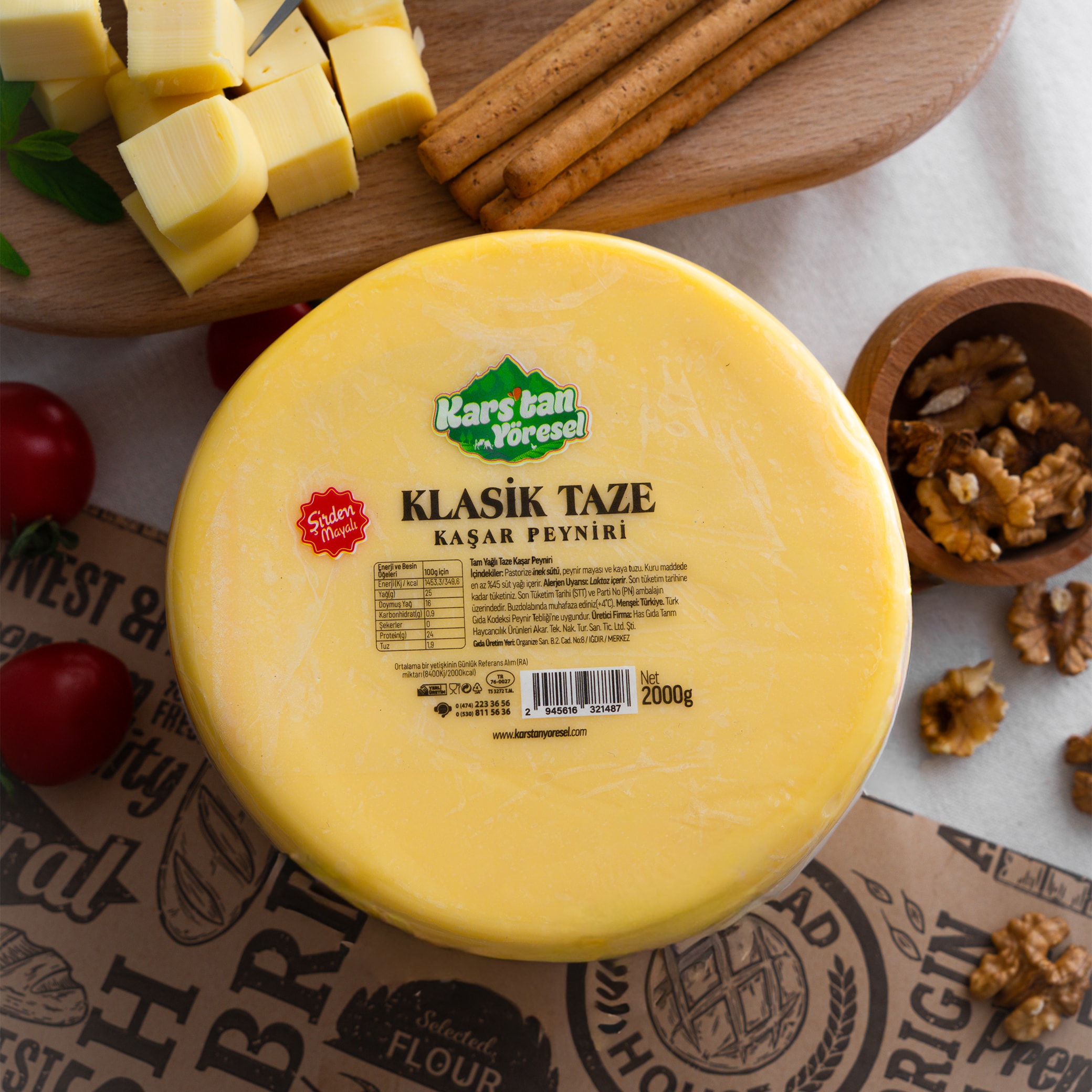 Kars Taze Kaşar Peyniri - 1900gr / 2000gr