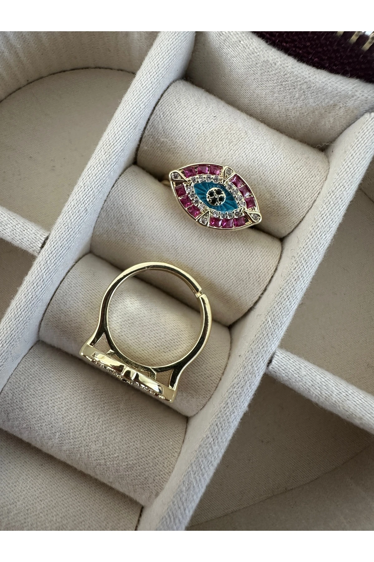 Çerçeveli Serçe Parmak Yüzüğü