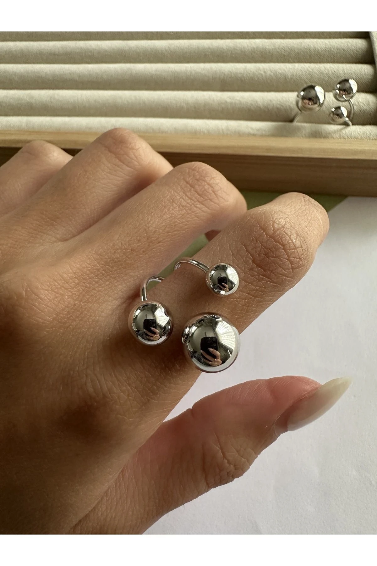 3 Topçuklu  Kadın Yüzük