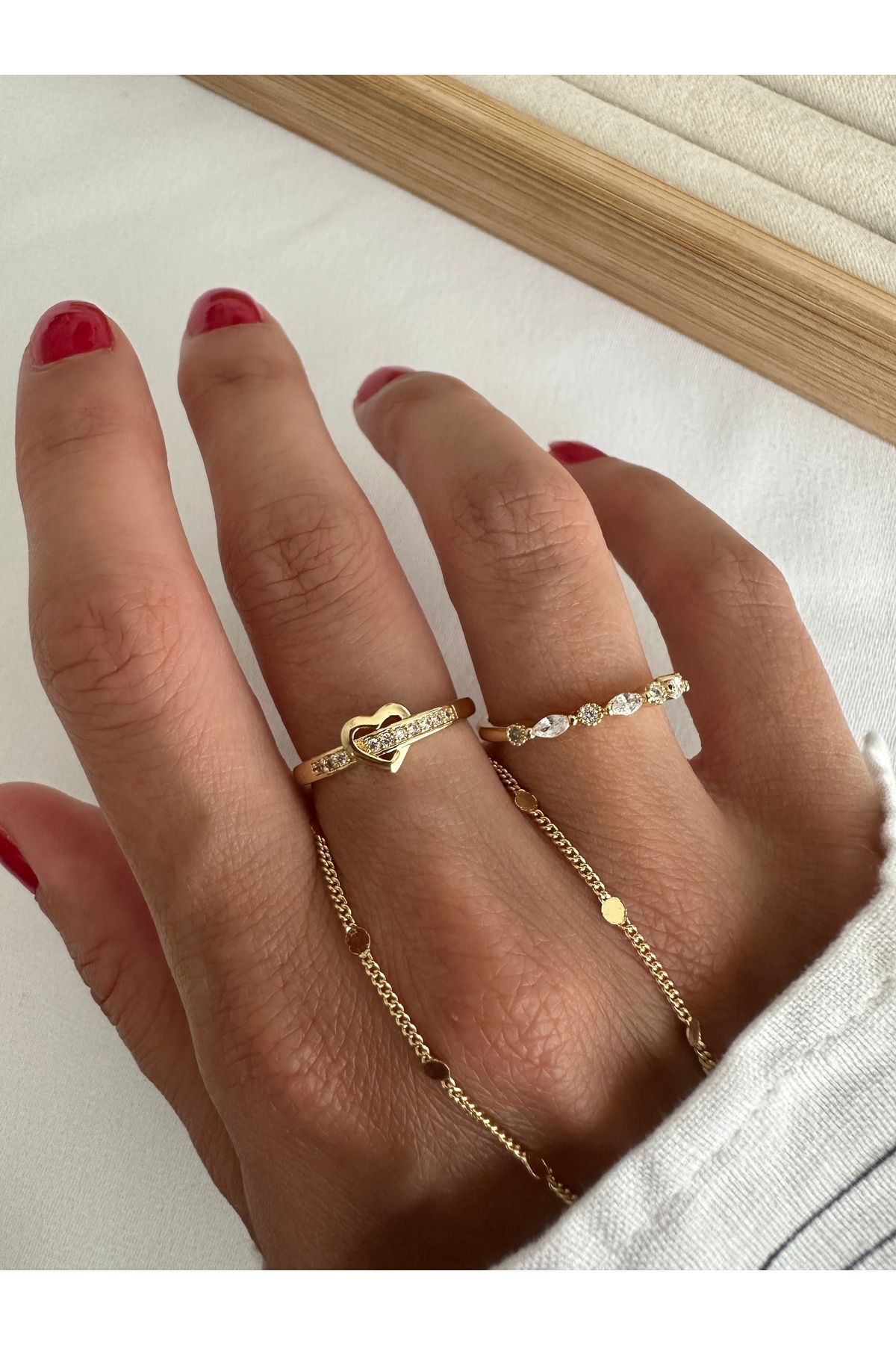 2'li Kalpli Minimal Seri Yüzük Seti