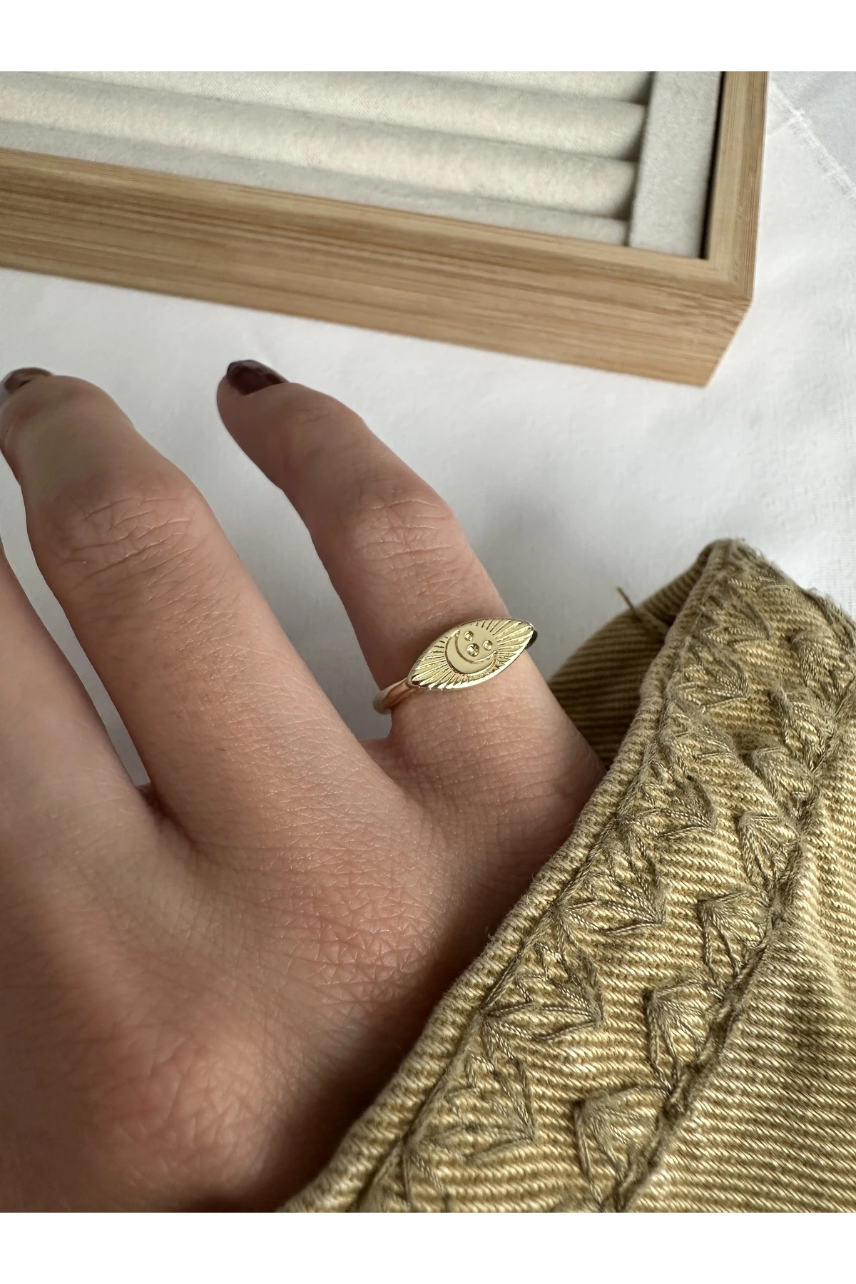 Ay Yıldız Serçe Parmak Yüzüğü