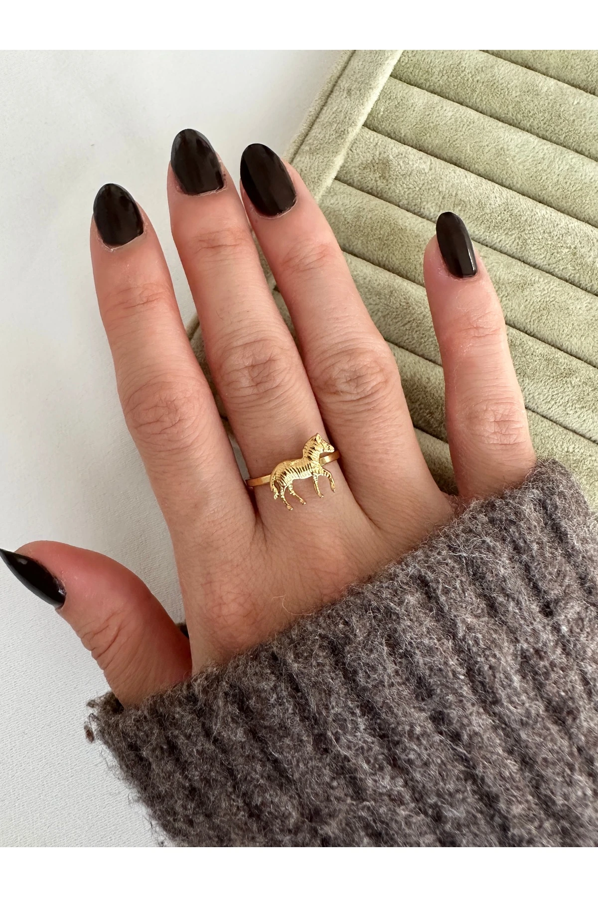 Gold Zebra Çelik Yüzük