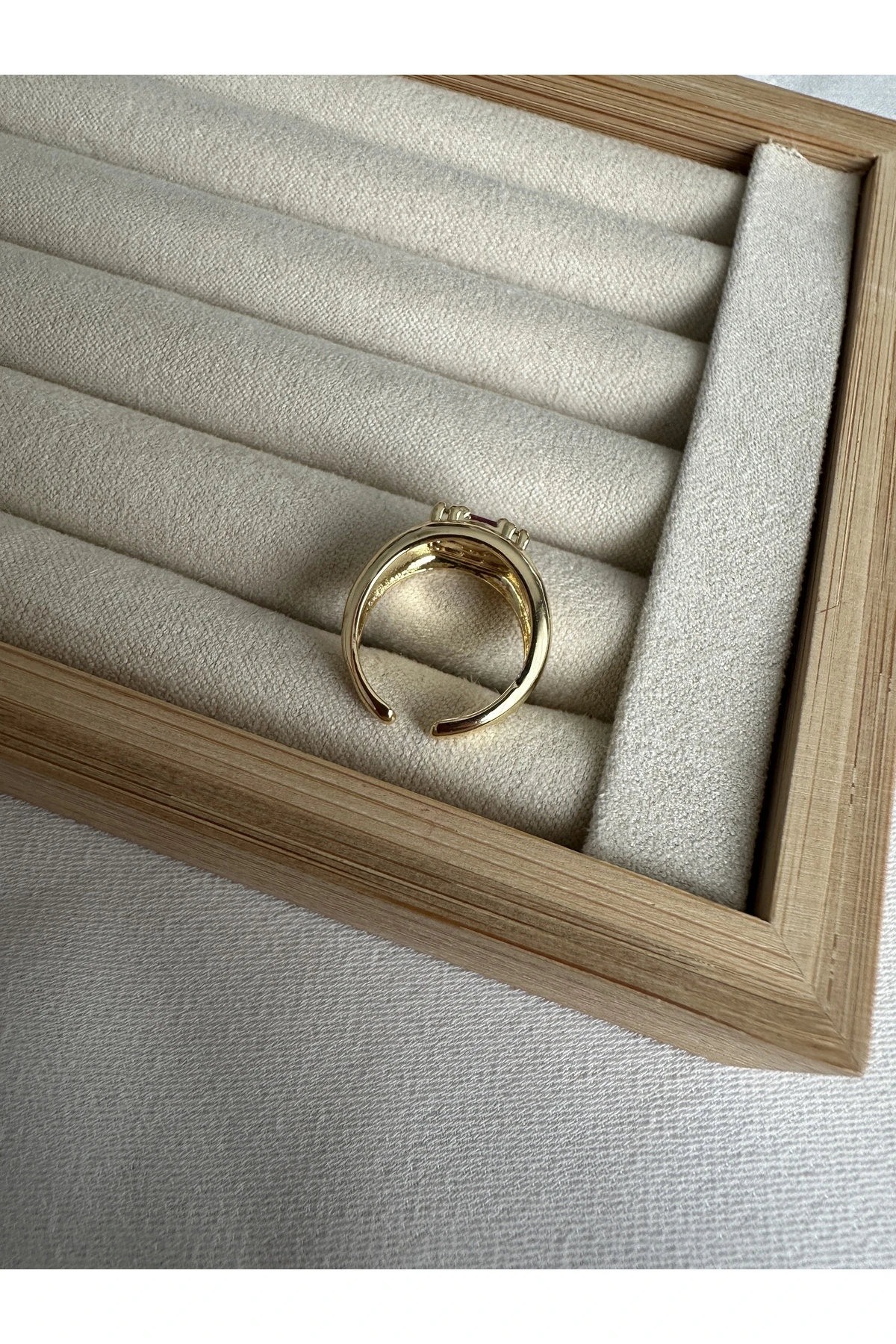 Baget Taşlı Serçe Parmak Yüzüğü