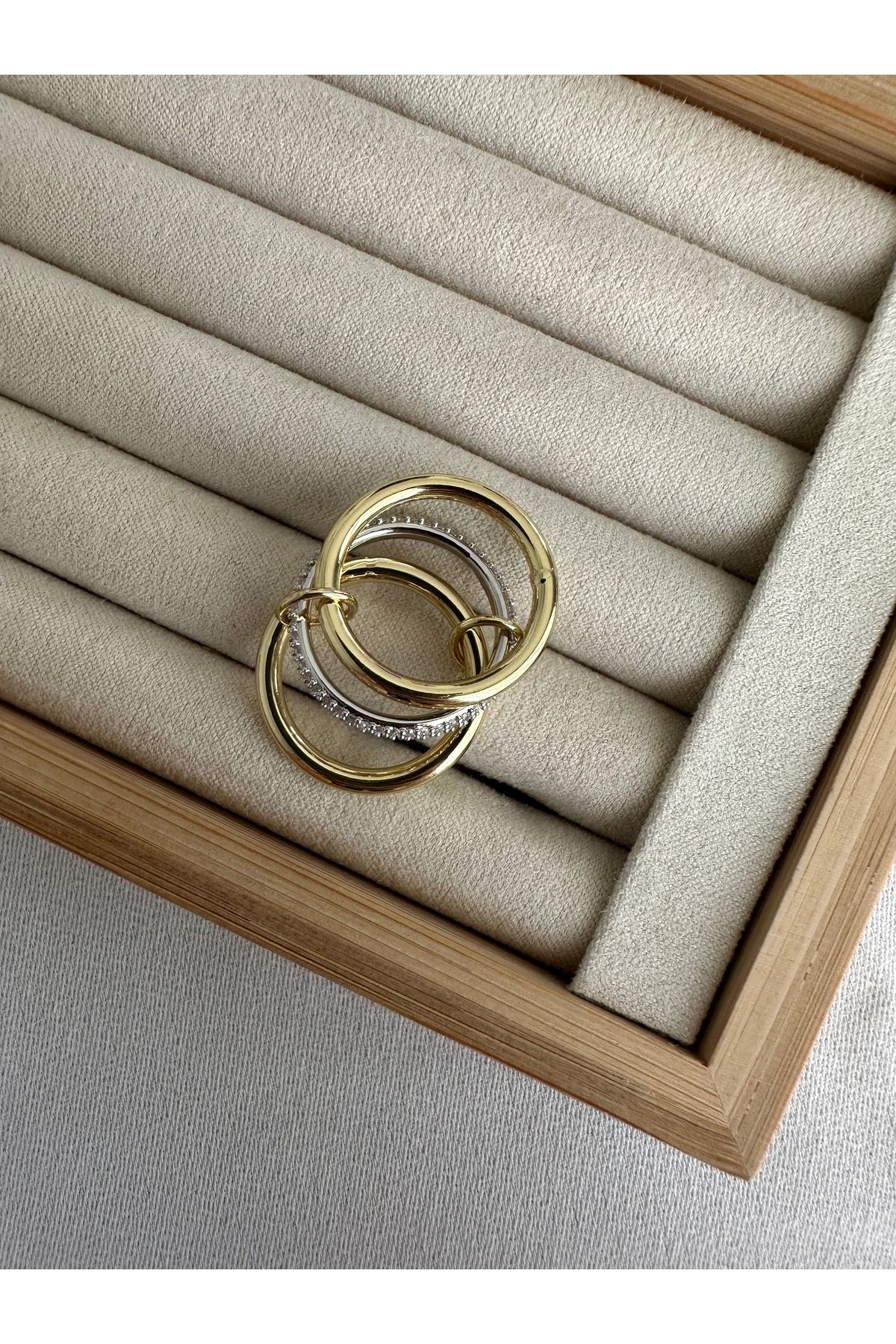 Çift Renkli 3'lü Yüzük