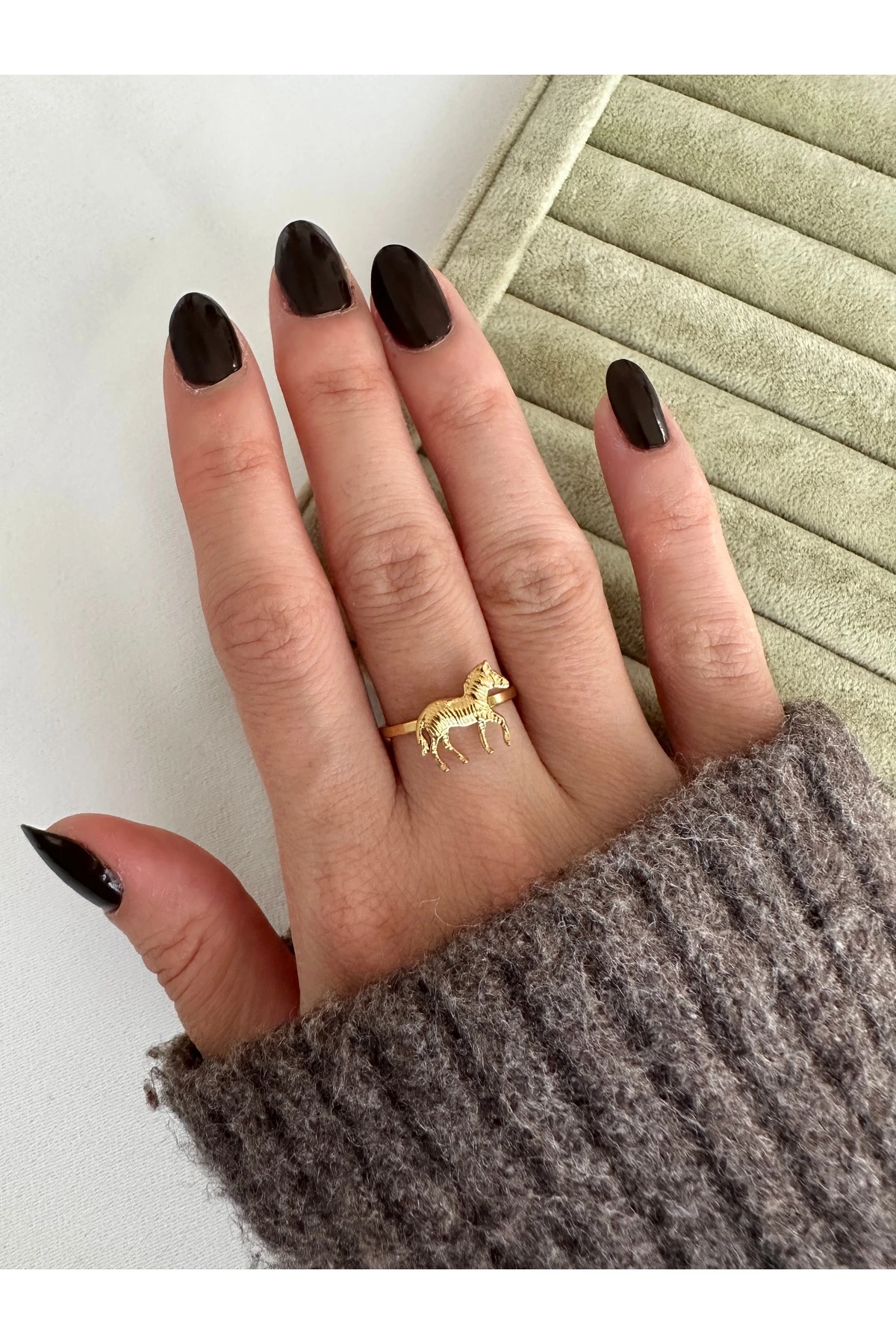 Gold Zebra Çelik Yüzük