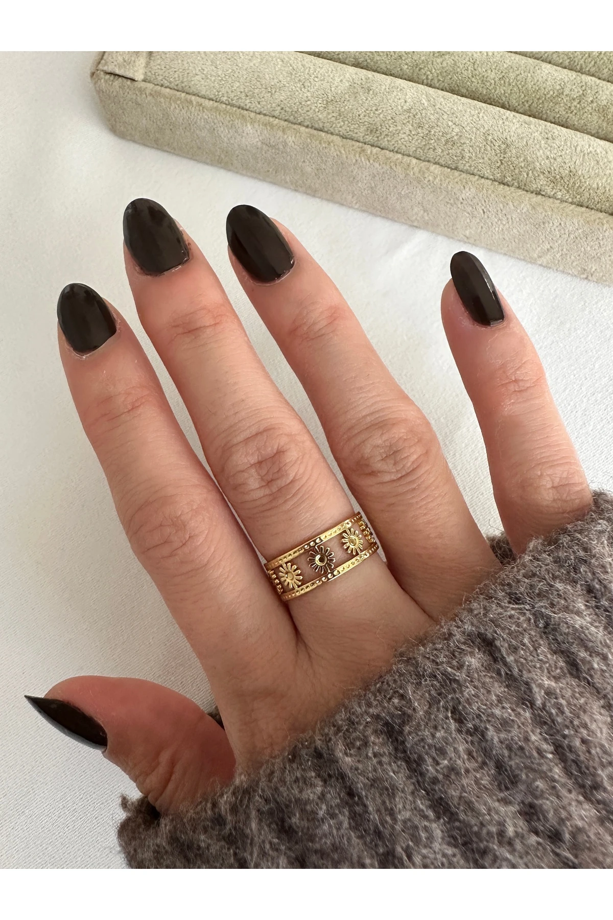 Çiçek Tamtur Çelik Yüzük