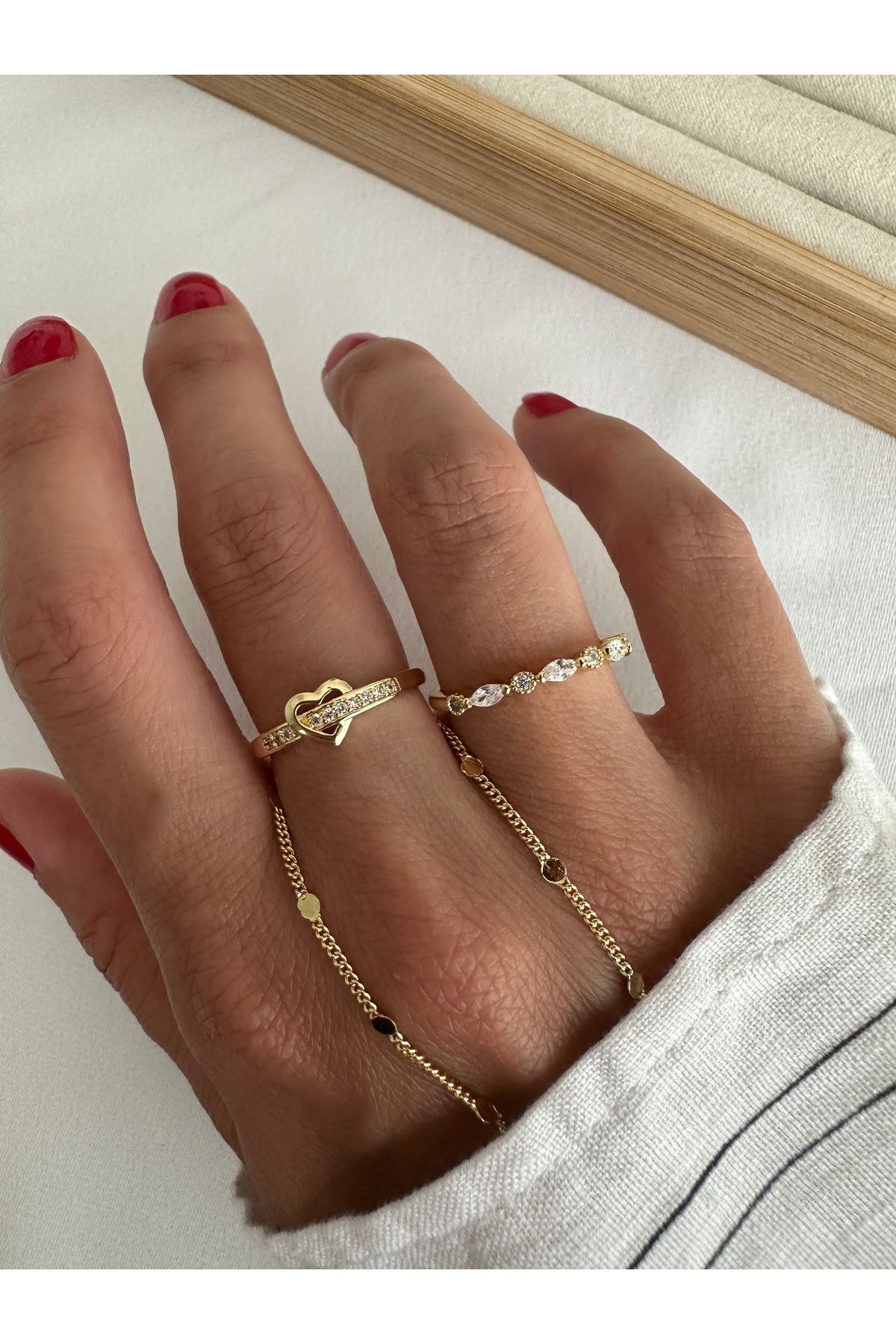 2'li Kalpli Minimal Seri Yüzük Seti