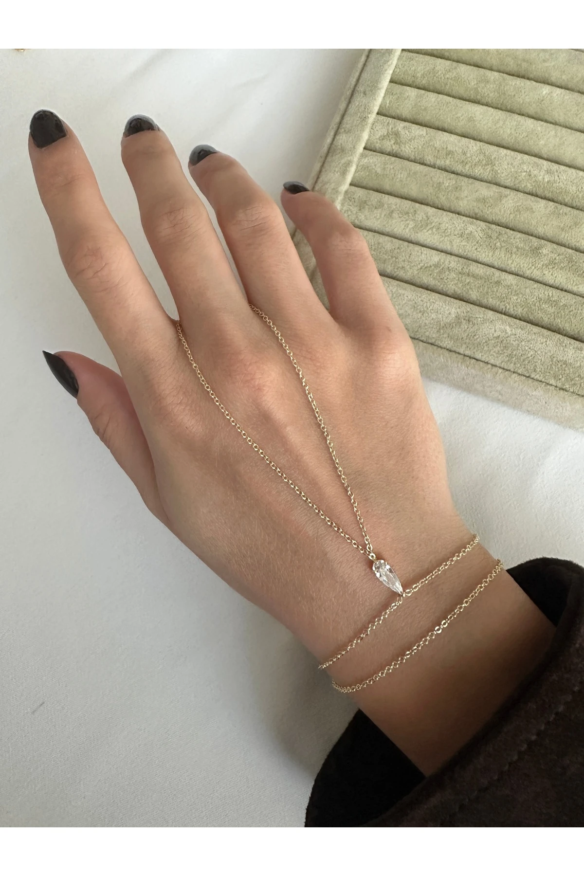 Gold Damla Taşlı Şahmeran