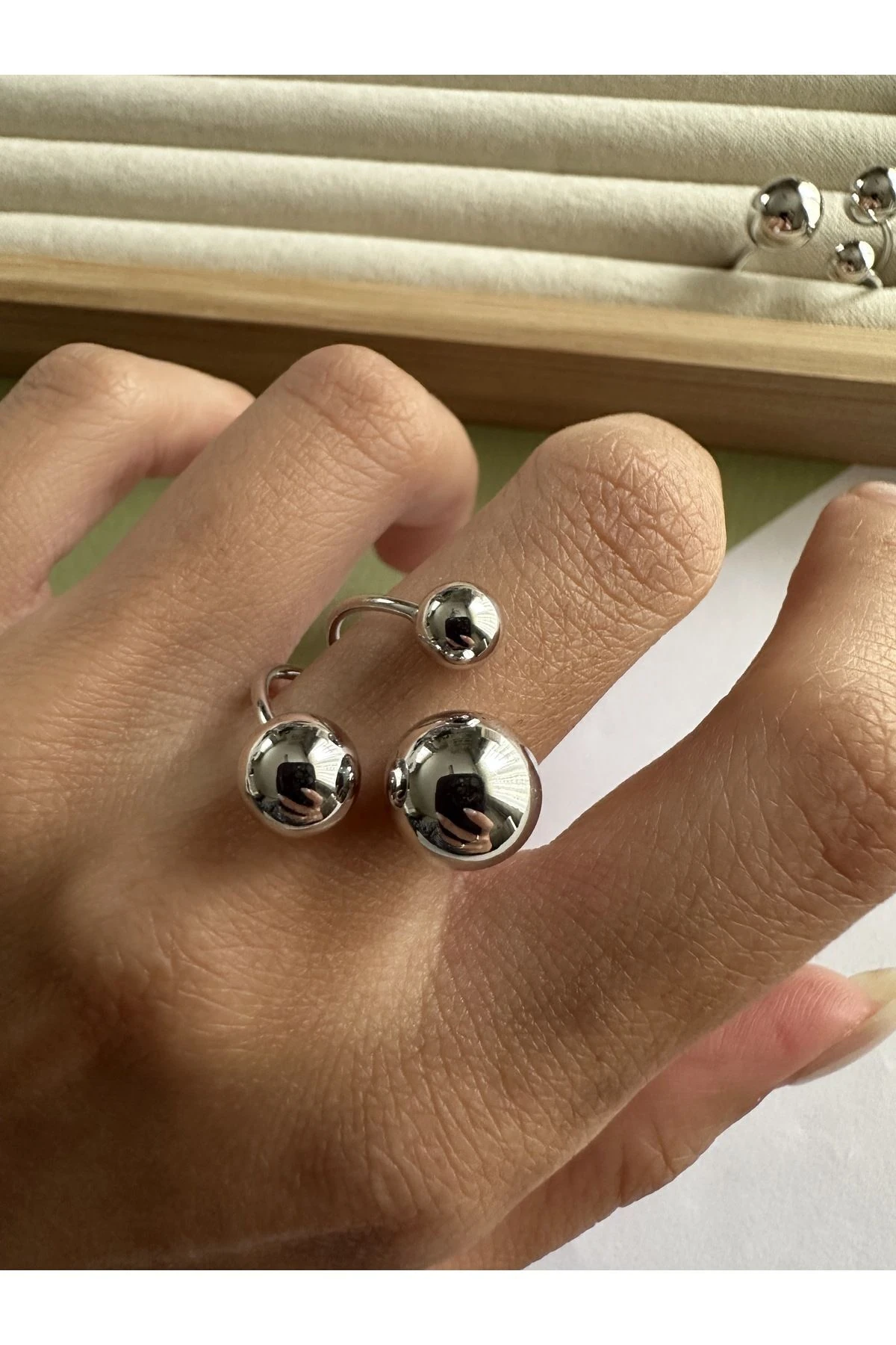 3 Topçuklu  Kadın Yüzük