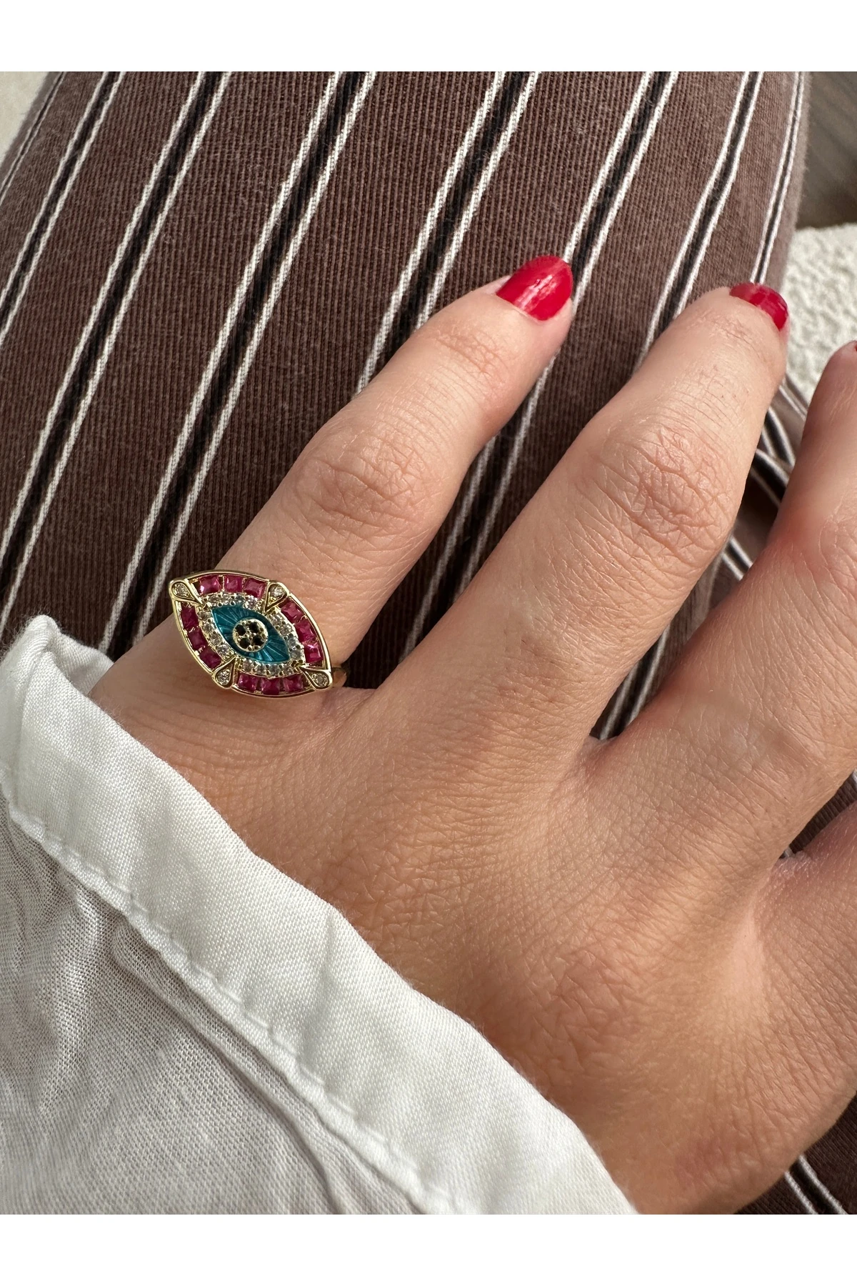 Çerçeveli Serçe Parmak Yüzüğü