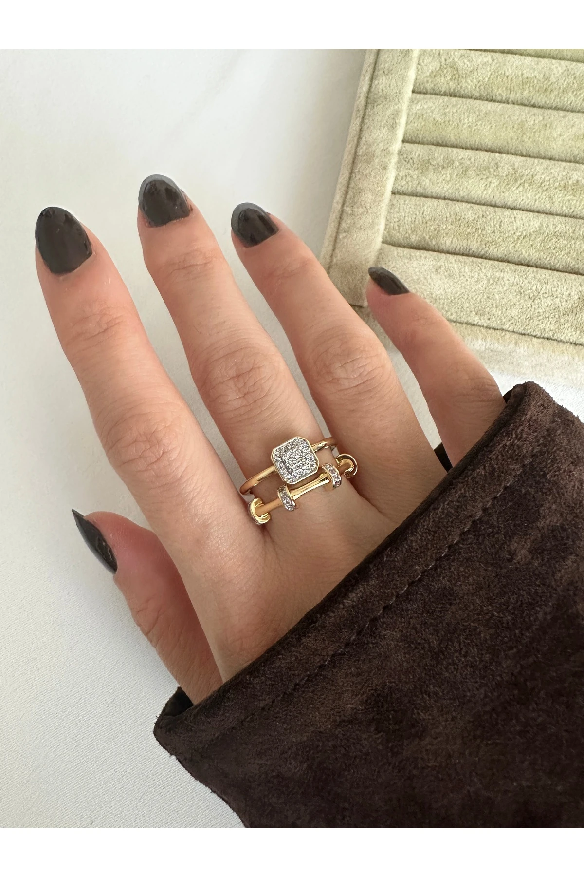 İki Sıra Geometrik Yüzük