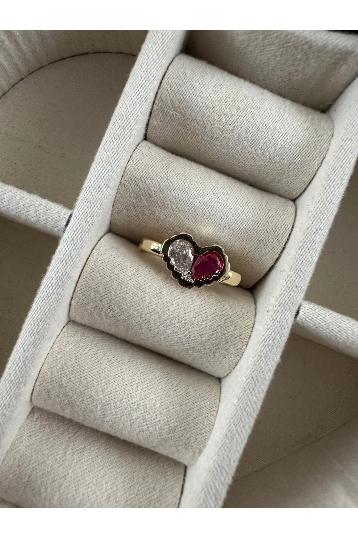 Renkli Kalp Kıkırdak Küpe Earcuff