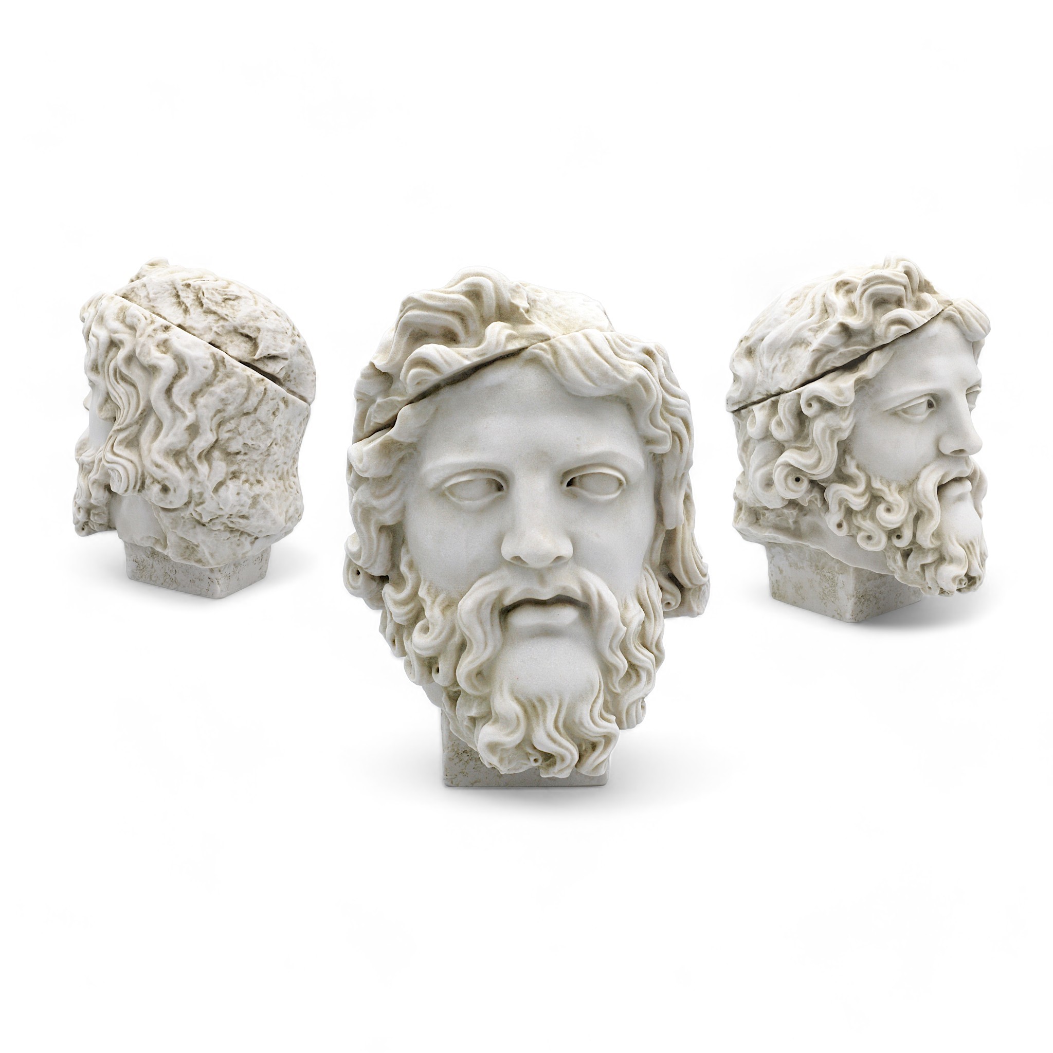 Zeus Marble Bust Home Decoration Greek Statue 16.14 in