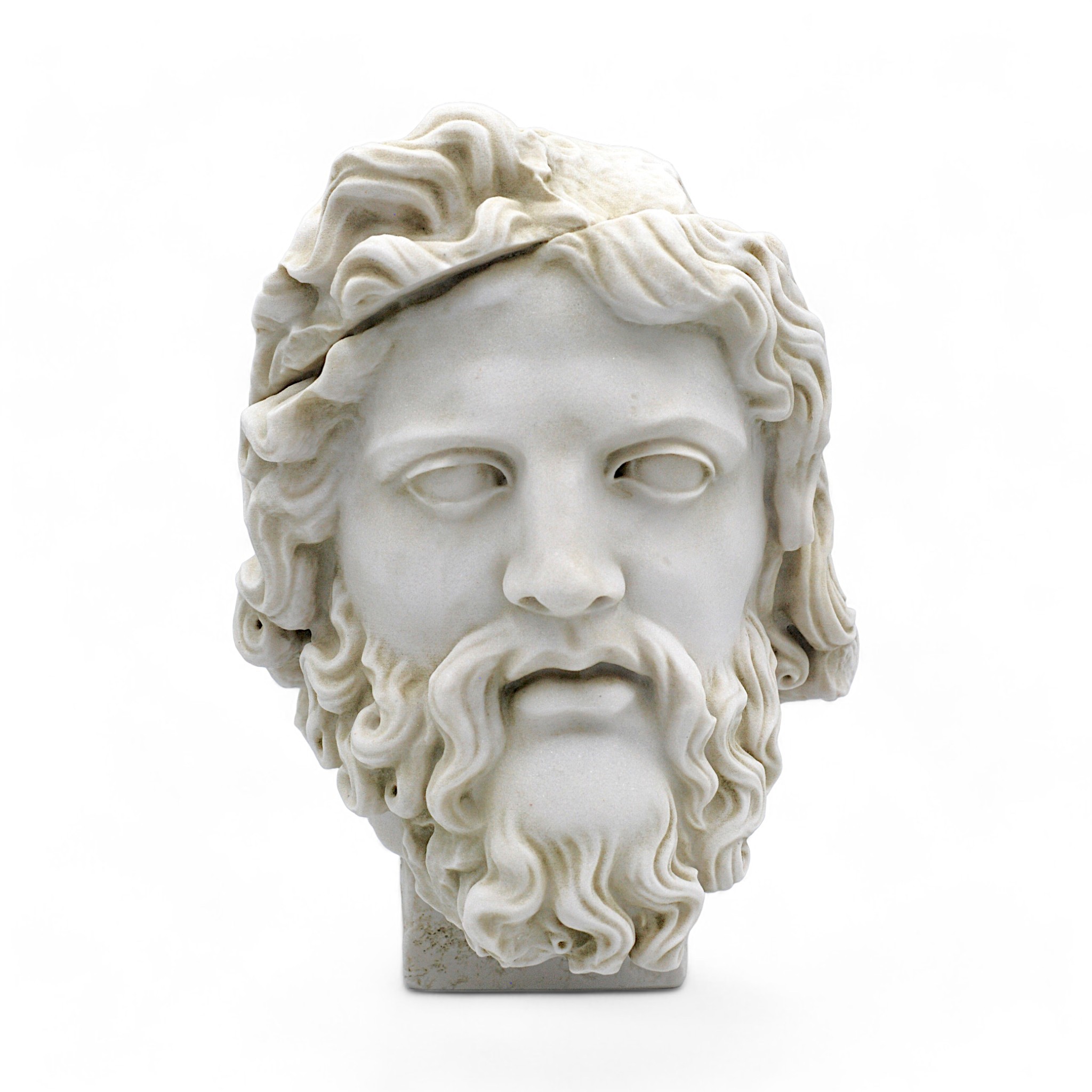 Zeus Marble Bust Home Decoration Greek Statue 16.14 in